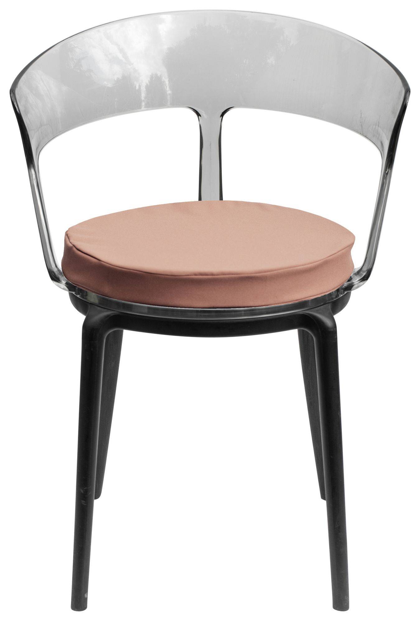 Стул дымчатый РУФФО с цвета кофе с молоком габардиновой подушкой #514