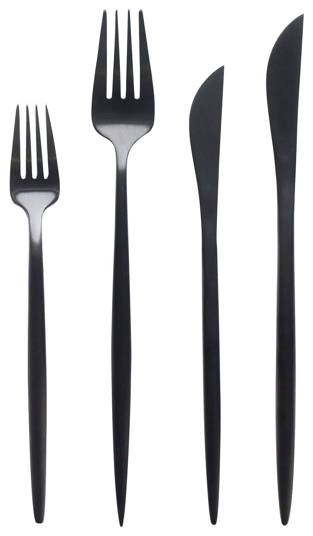 Приборы черные БЕЙКЕР – набор из 4 предметов