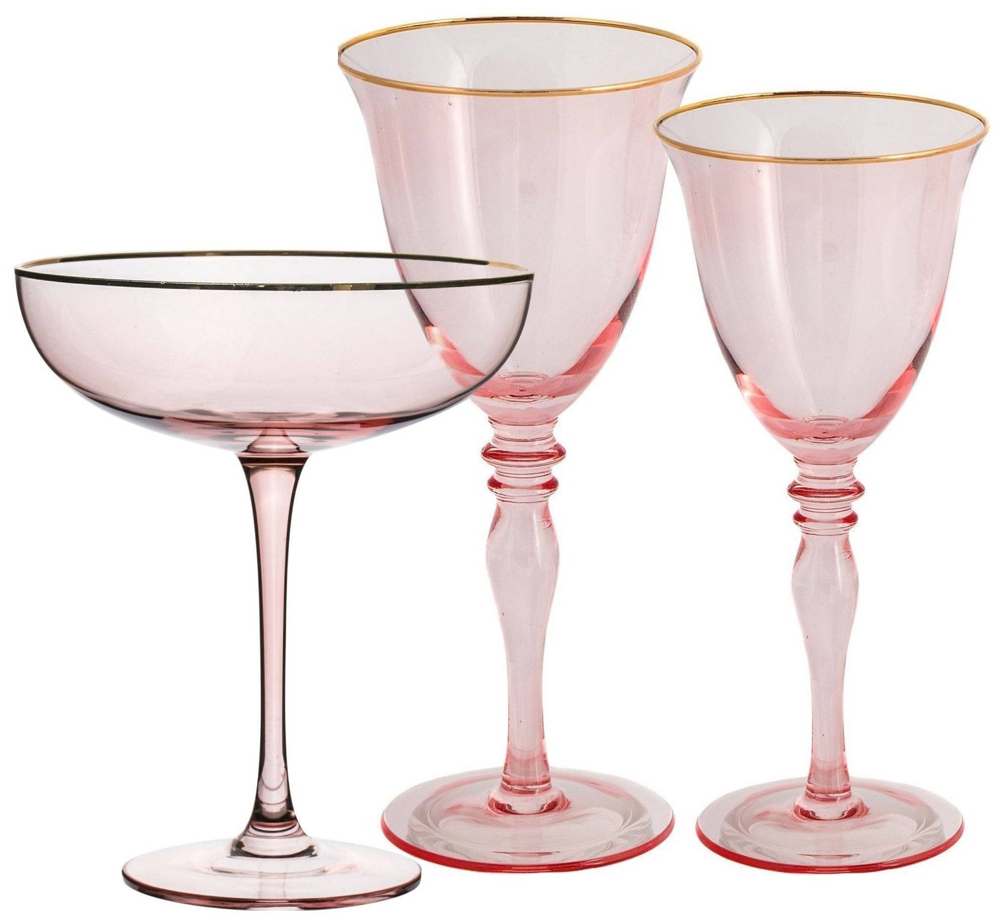 Бокалы КИЛИАН розовые - набор из 3