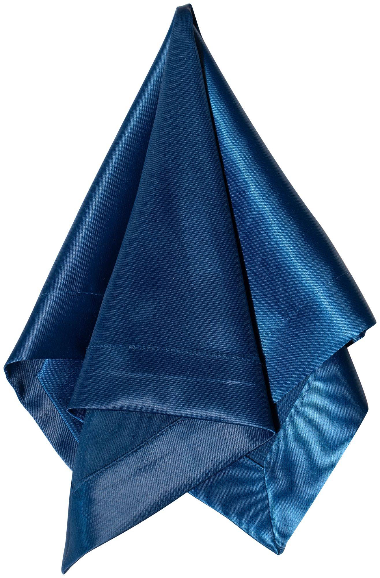 Салфетка АТЛАСНАЯ Аккорд СИНЯЯ с широким уголком #212