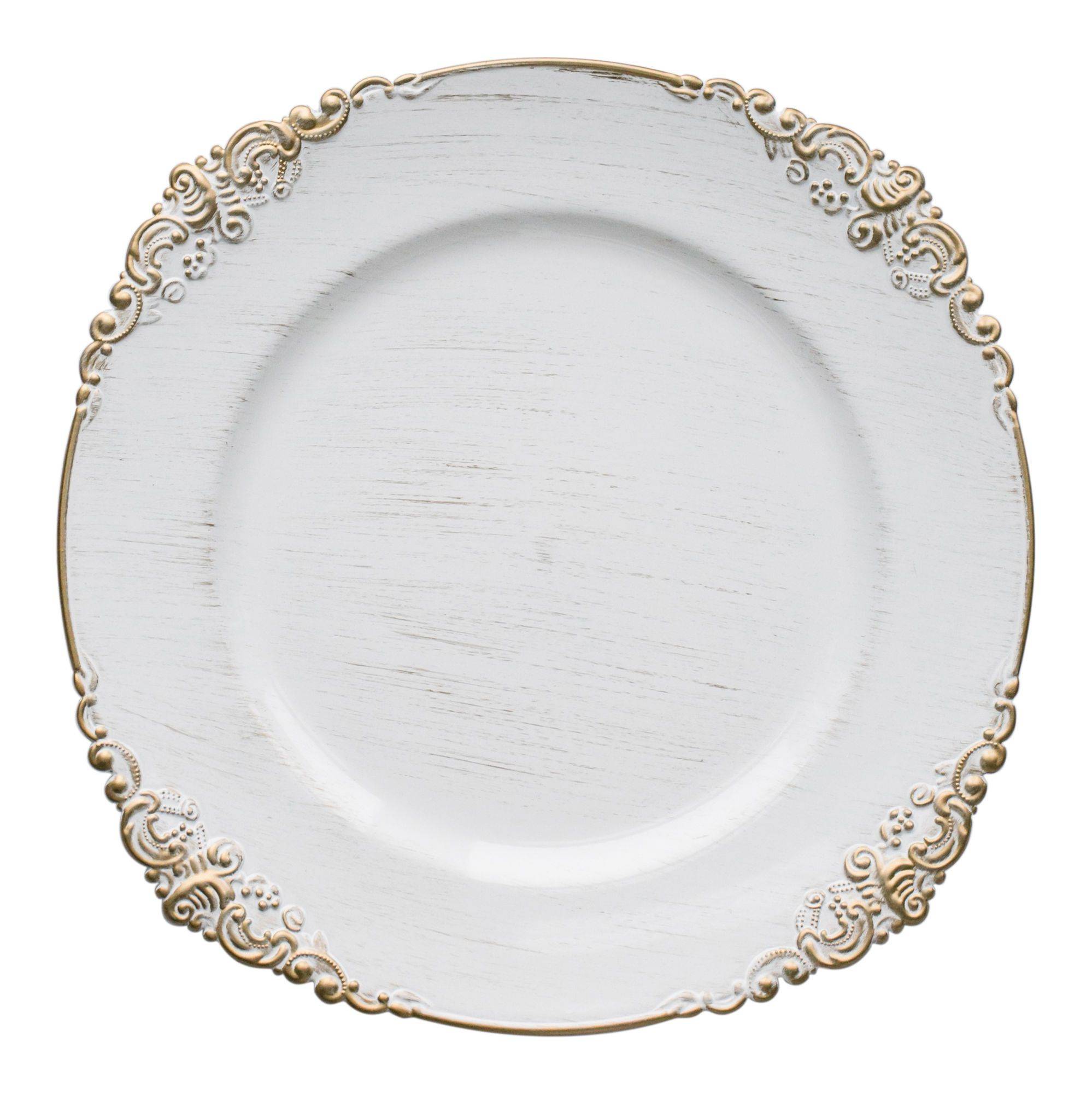 Тарелка ЖИЗЕЛЬ подстановочная с ЗОЛОТЫМ кантом