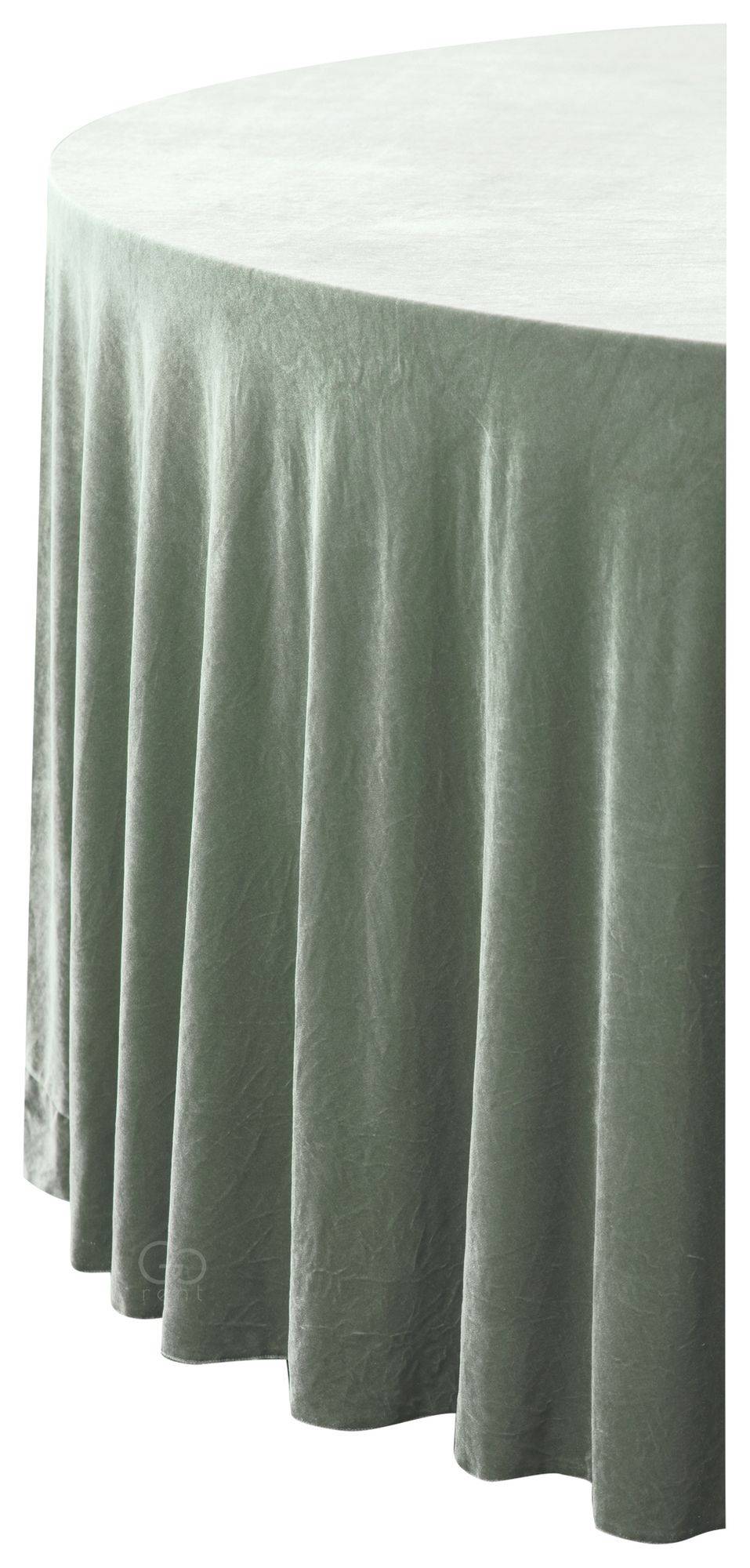 Скатерть бархатная круглая ИЛЕР эвкалиптовая #312