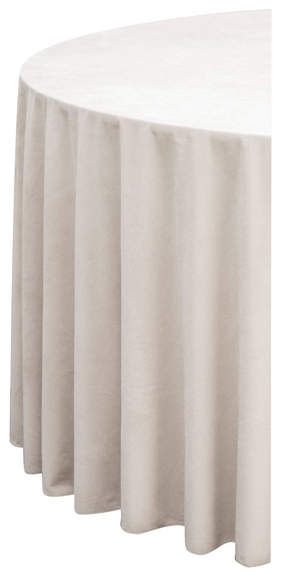 Скатерть круглая БАРХАТНАЯ Альт БЕЖЕВАЯ #402