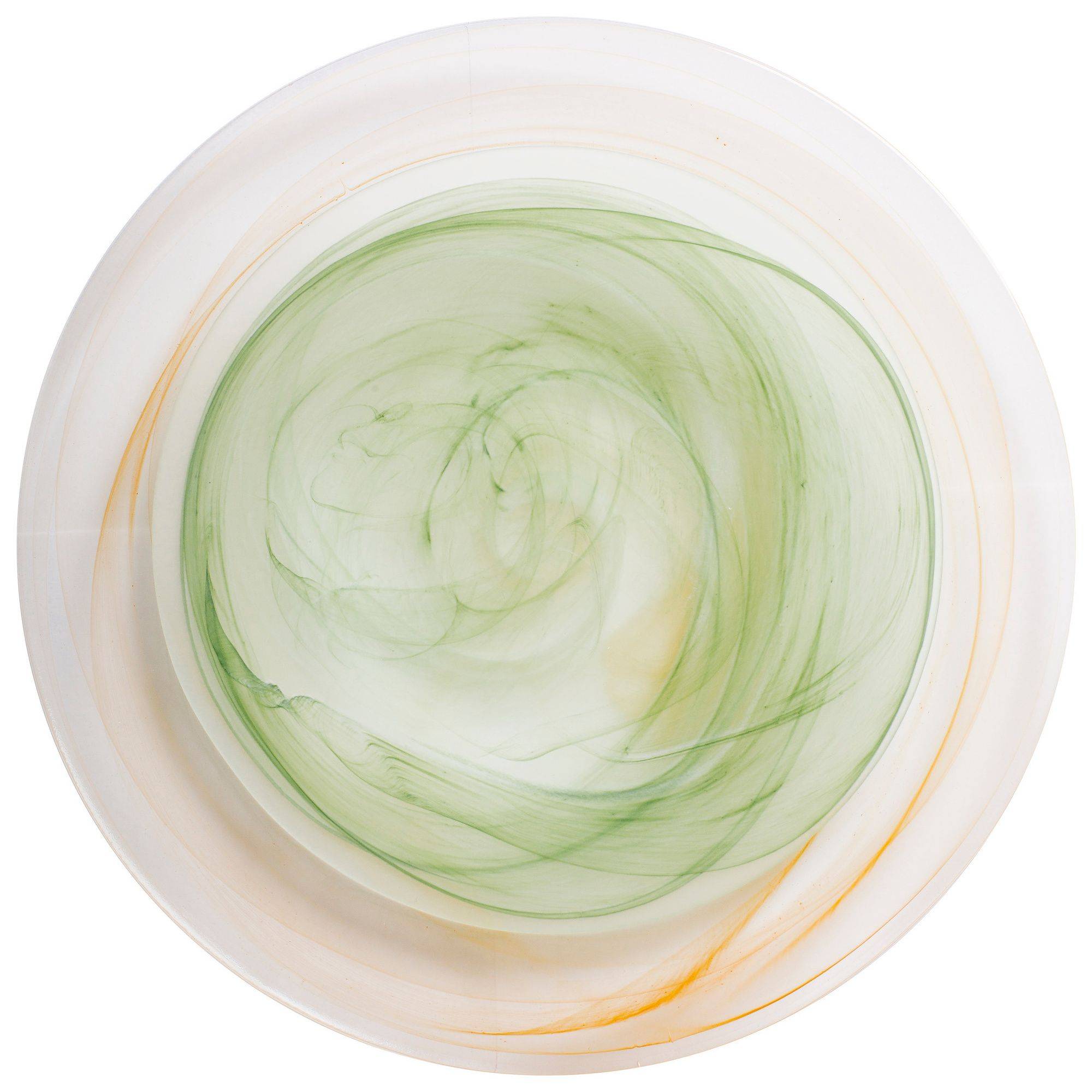 Тарелки АКВАРЕЛЬ зелено-карамельные- набор из 2