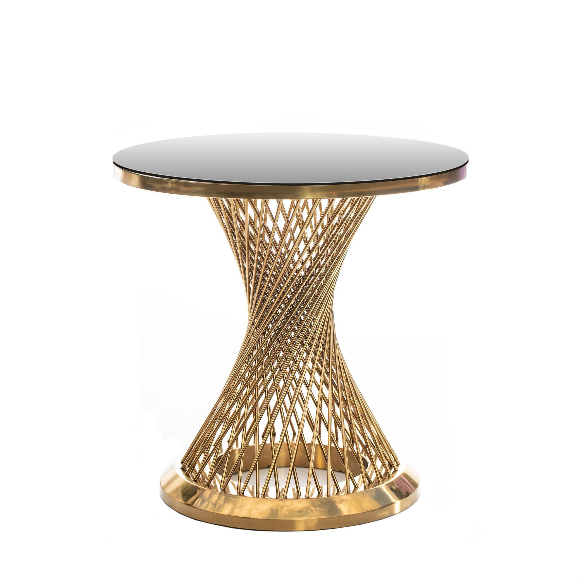 Аренда стол для торта ГЕРОЛЬД с зеркальной столешницей золотой | Go Rent