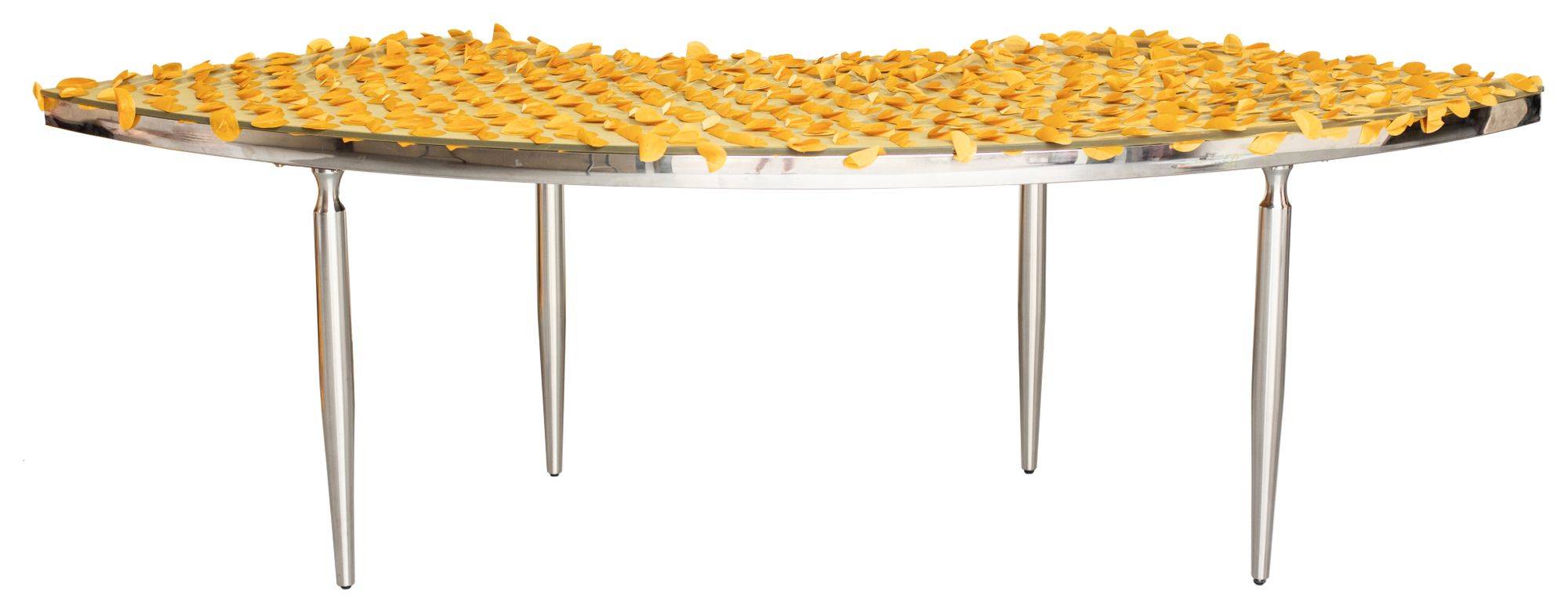 Стол-волна Гейбл-Кипнис оранжевый с серебром в аренду | Go Rent