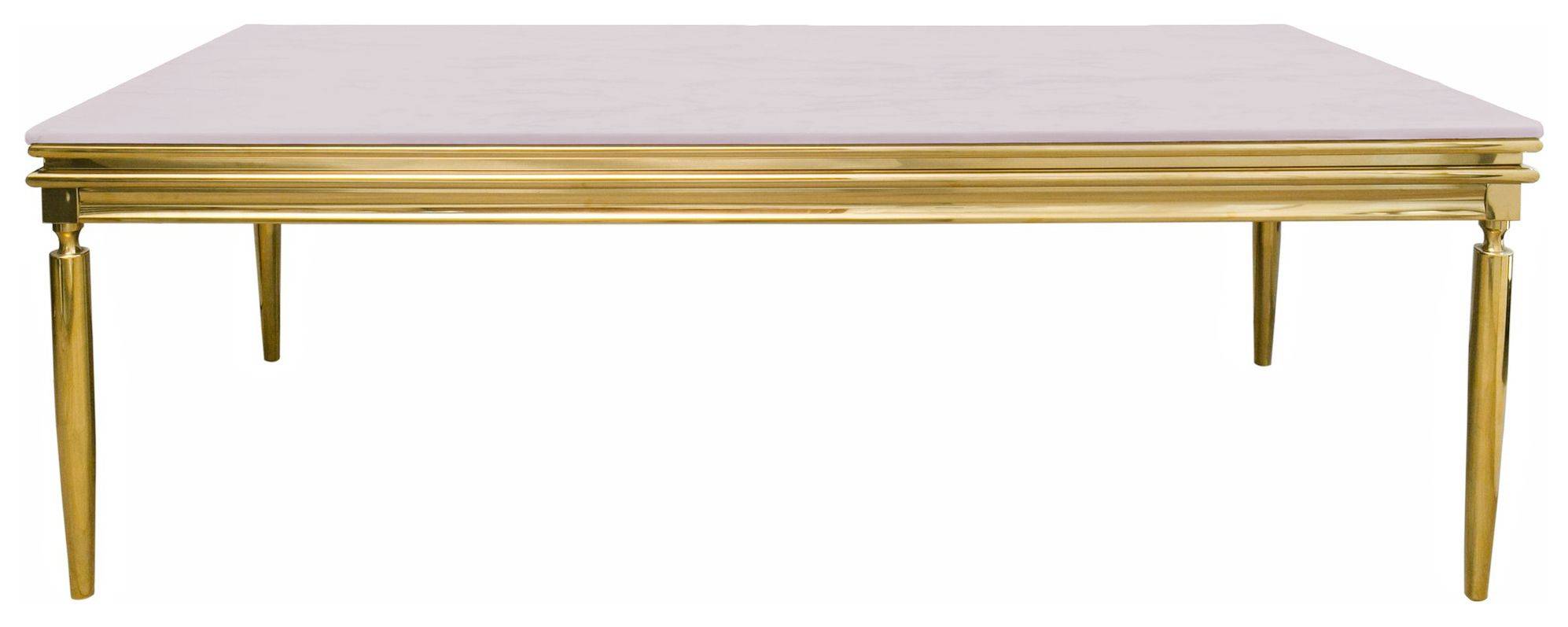 Аренда стол КАБРИОЛЬ прямоугольный золотой с бархатной ВЕРЕСКОВОЙ столешницей | Go Rent