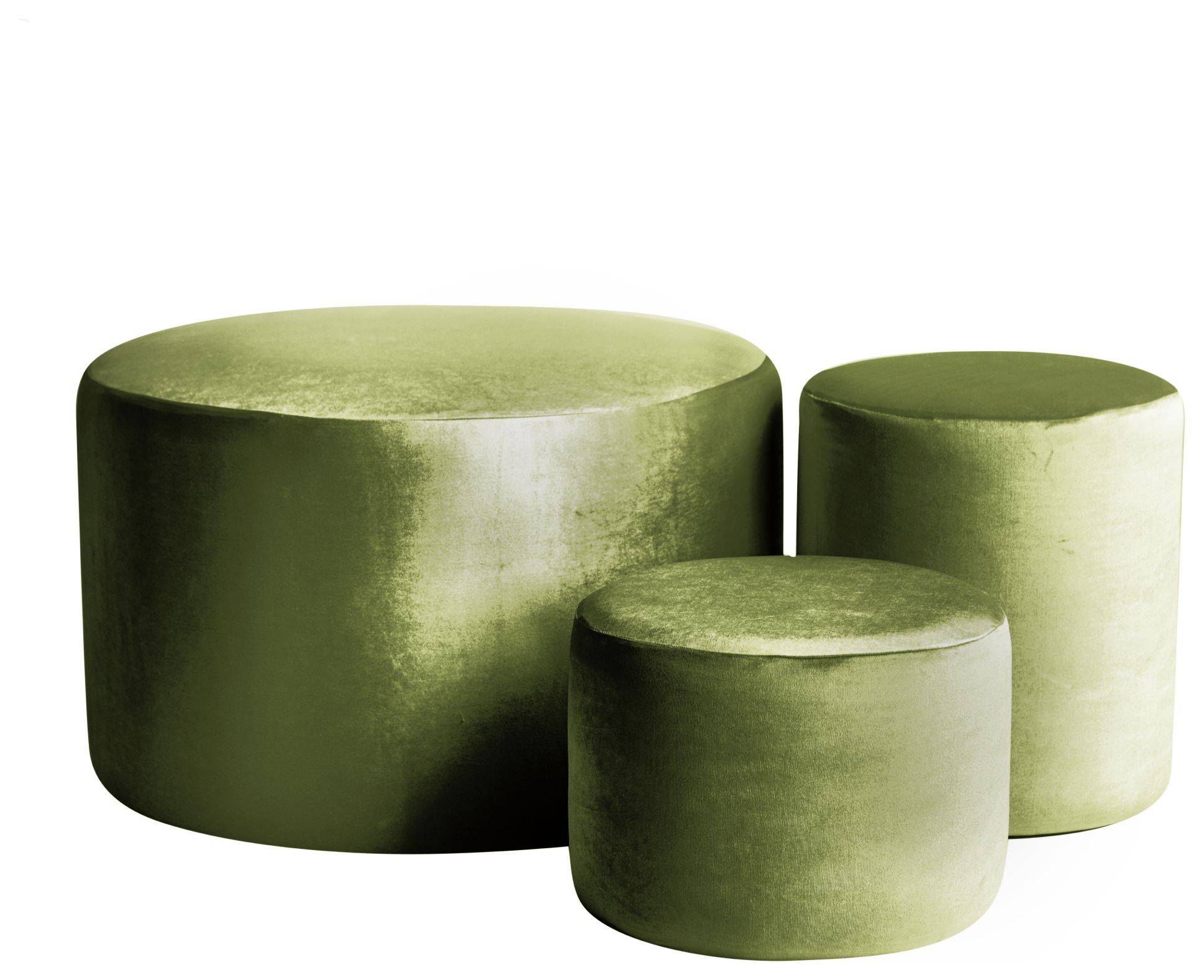 Пуфы НОРМАН зеленые – набор из 3 #315