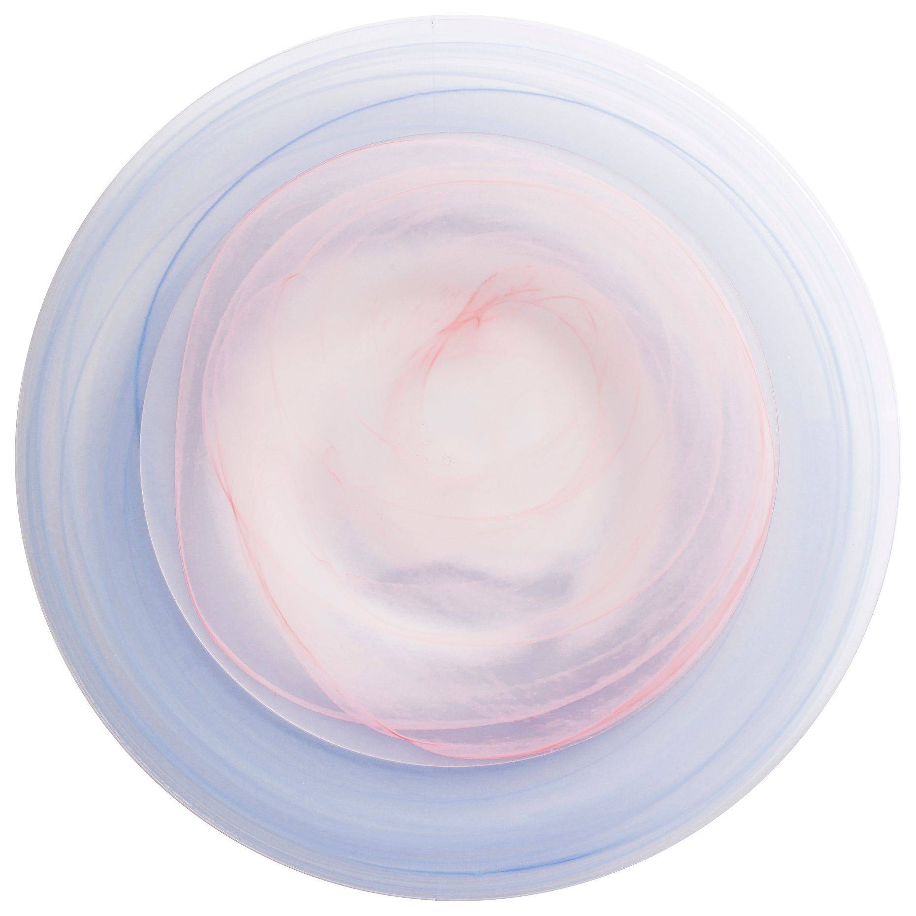 Тарелки АКВАРЕЛЬ розово-голубые - набор из 2