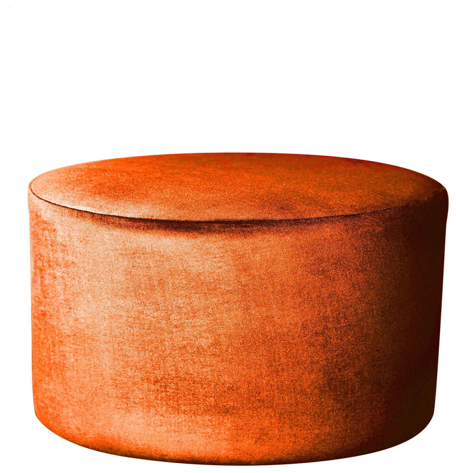 Пуф большой НОРМАН бархатный тыквенный #320