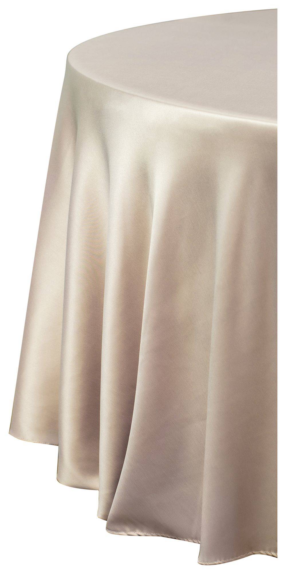 Скатерть АККОРД атласная бежевая круглая 150 см