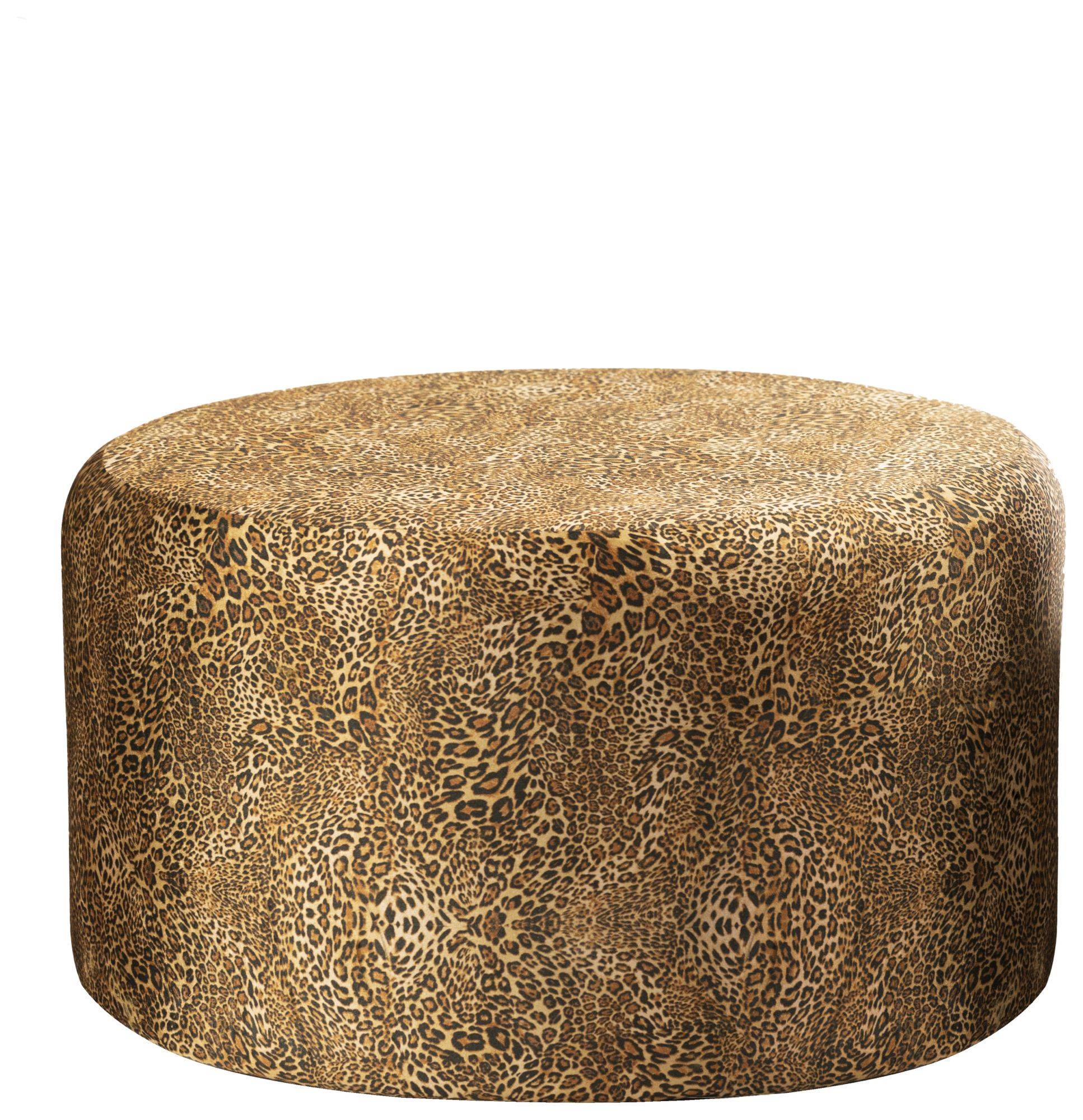 Пуф леопардовый НОРМАН бархатный большой #331