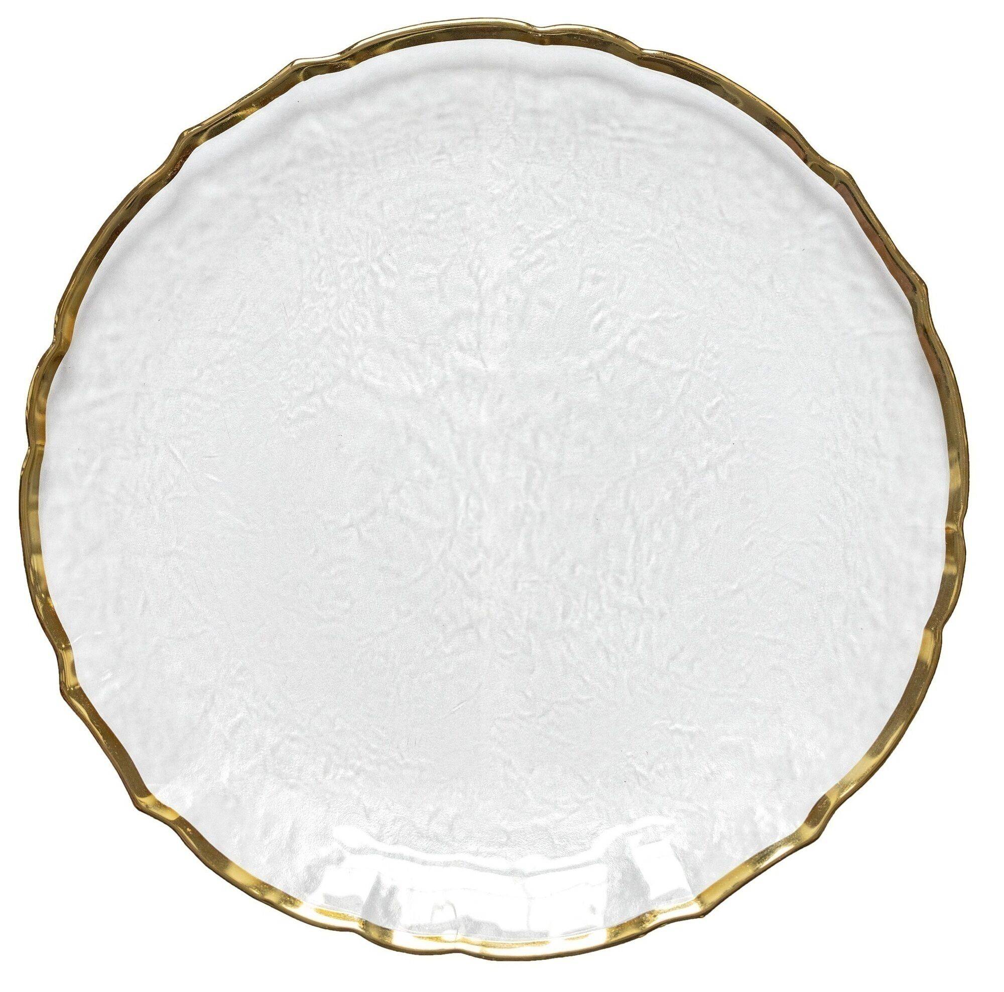 Тарелка БЕРГАНСА подстановочная с ЗОЛОТЫМ кантом