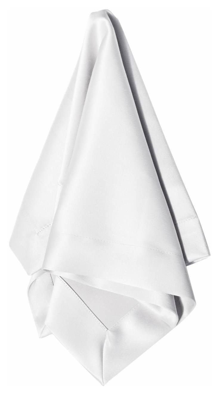 Салфетка АТЛАСНАЯ Аккорд БЕЛАЯ с широким уголком #202