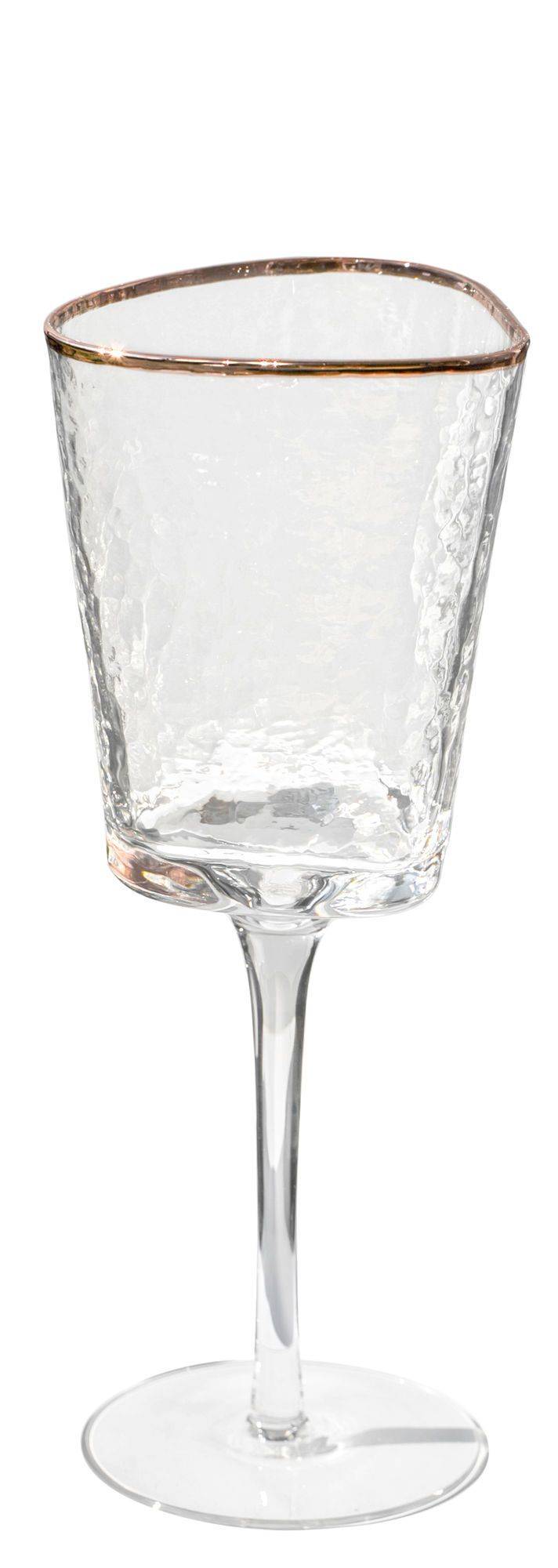 Бокал прозрачный с медным кантом ЭВАНС 390 мл