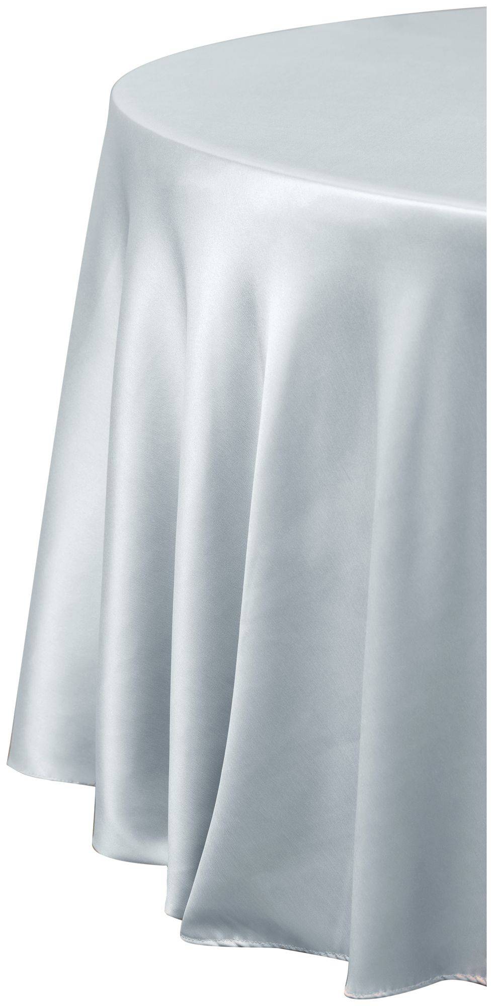 Скатерть круглая АТЛАСНАЯ Аккорд СТАЛЬНАЯ СЕРАЯ #203