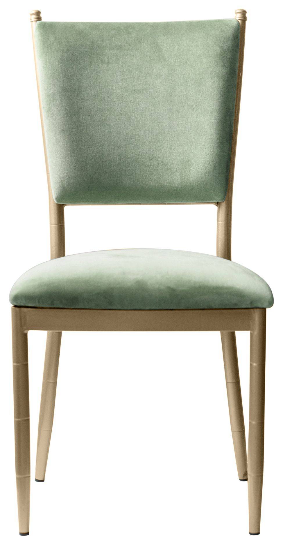 Стул золотой БРЭМ папоротниковый бархатный #412