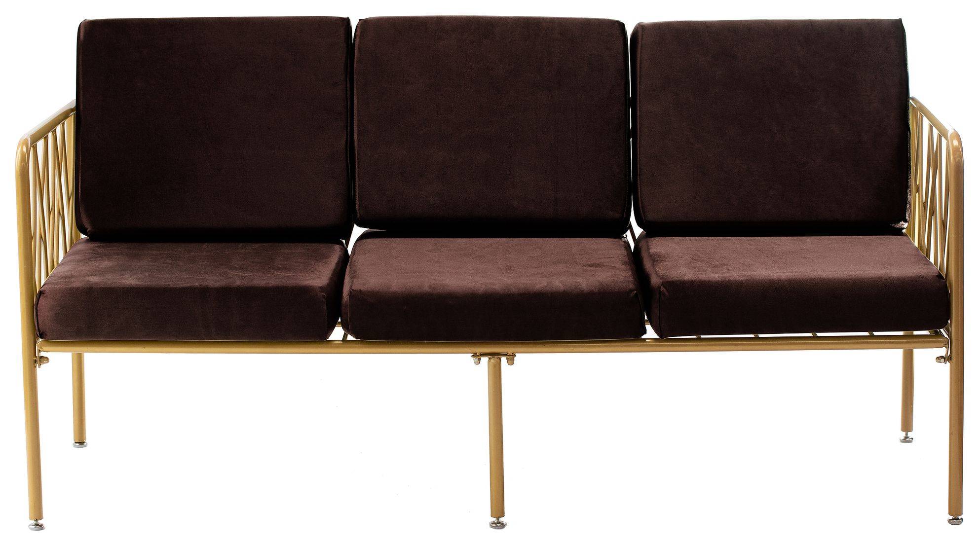 Диван ЛИЕПА трехместный шоколадный #328