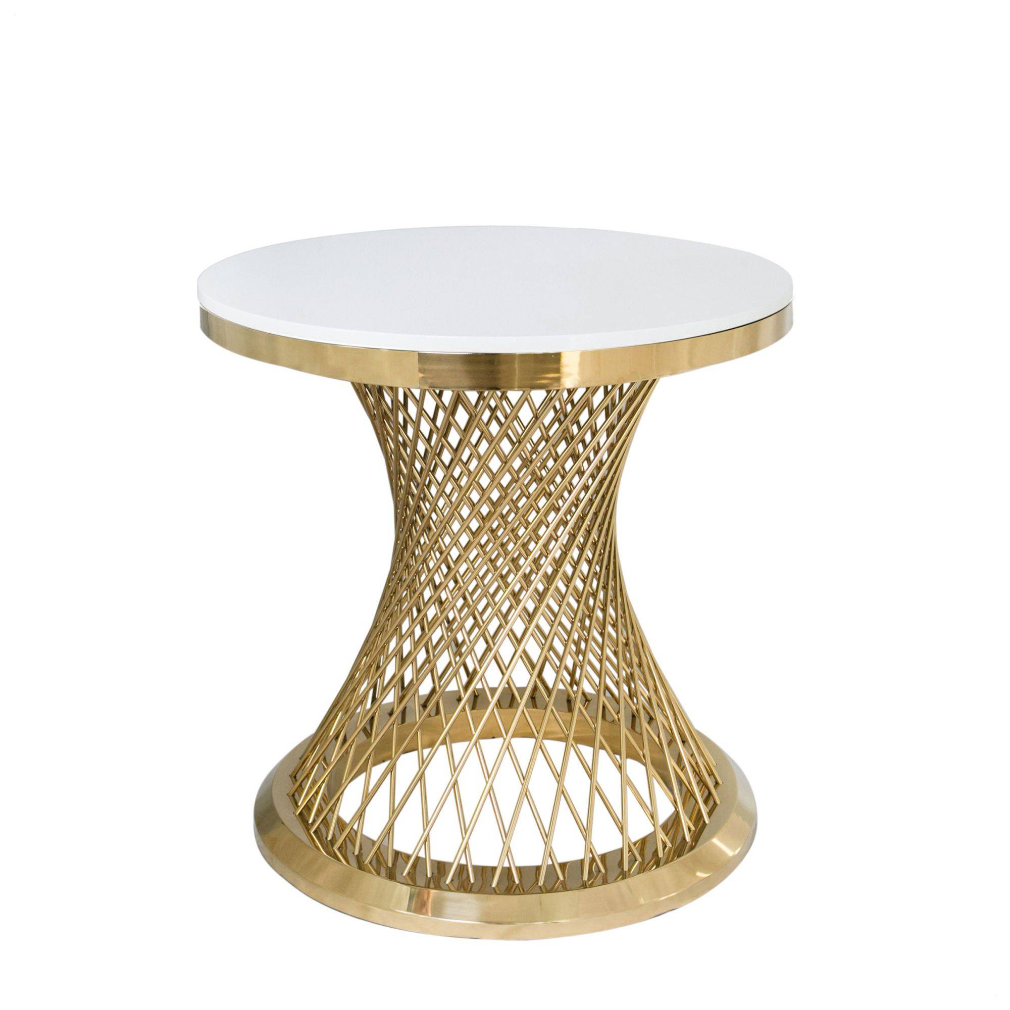 Аренда стол для торта ГЕРОЛЬД бело-золотого цвета | Go Rent