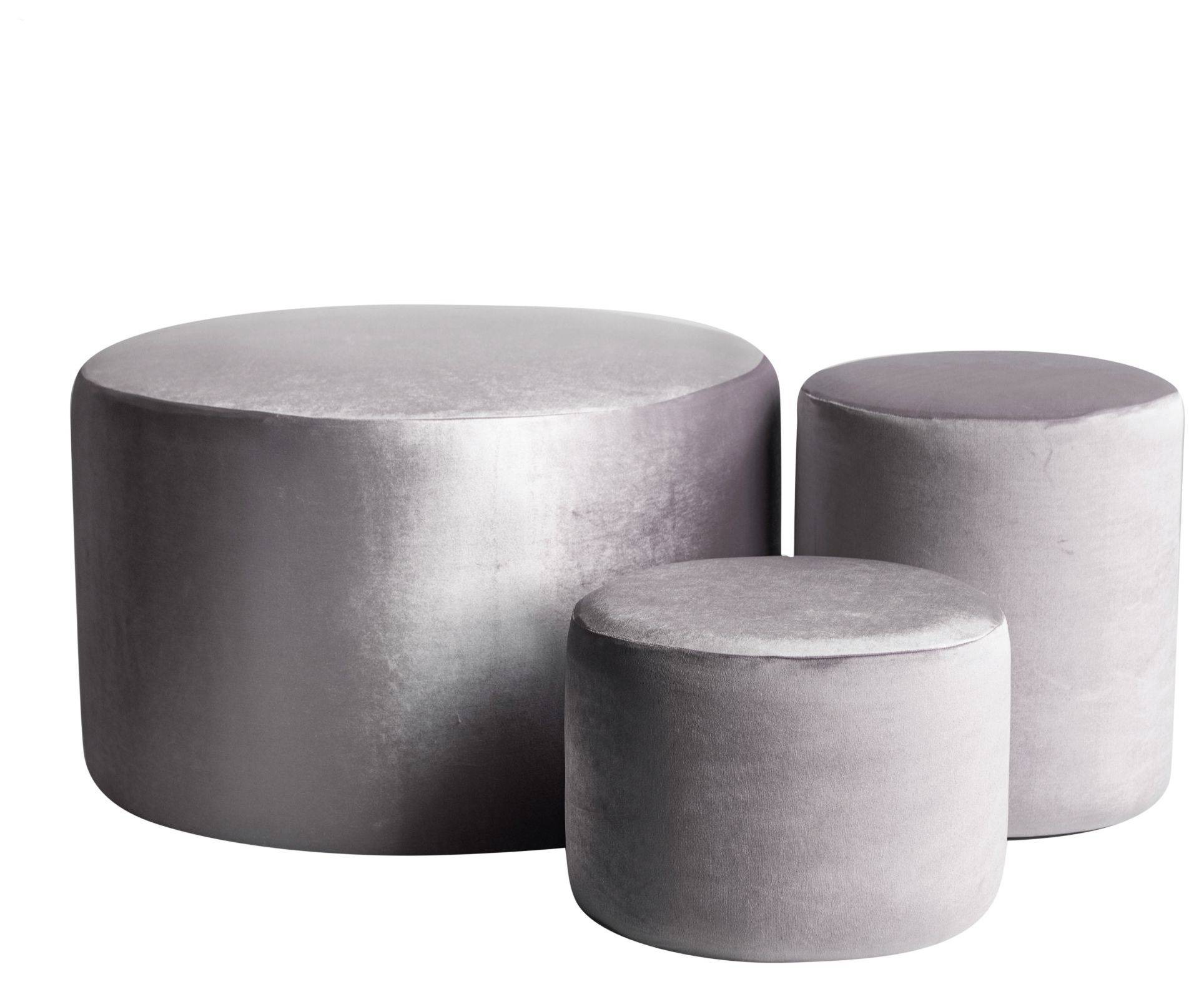 Пуфы НОРМАН пепельные – набор из 3 #313