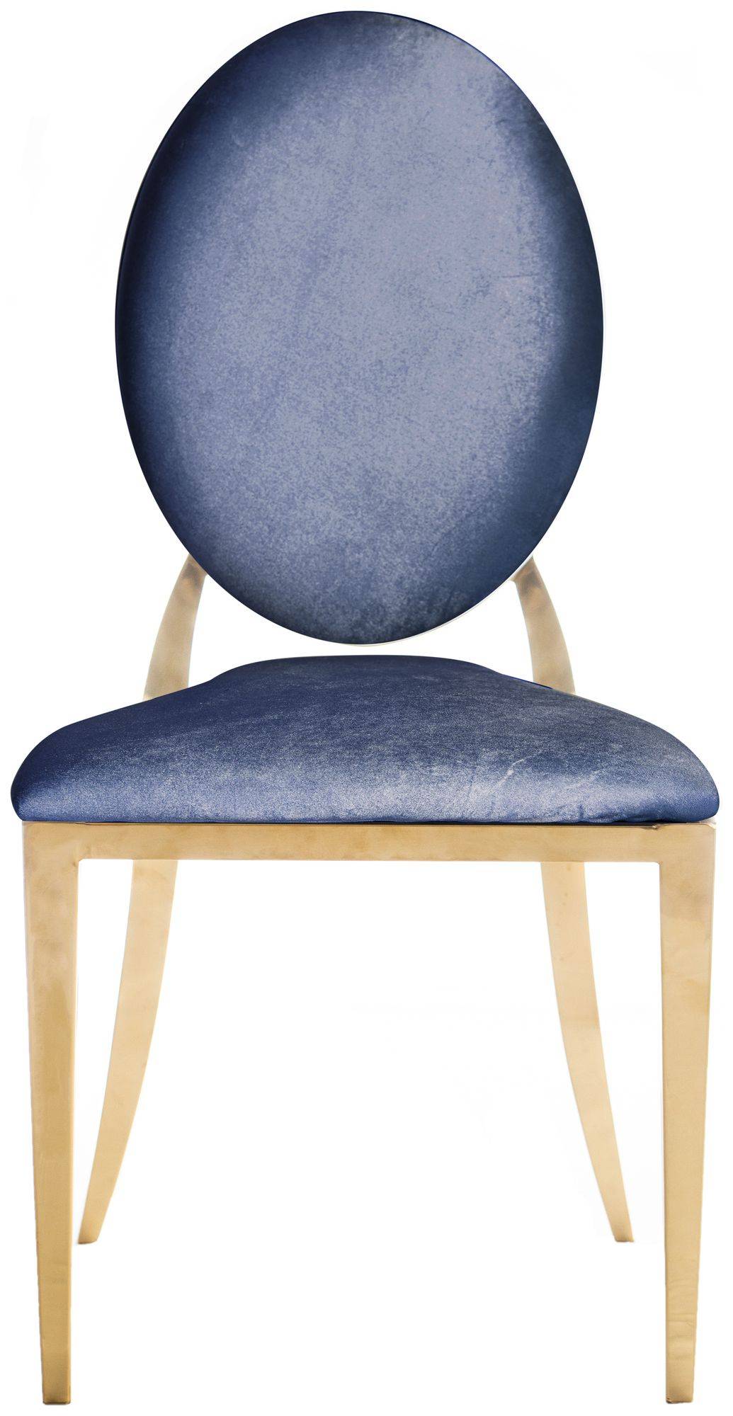 Стул золотой ДЮПОН жемчужно-синий #309
