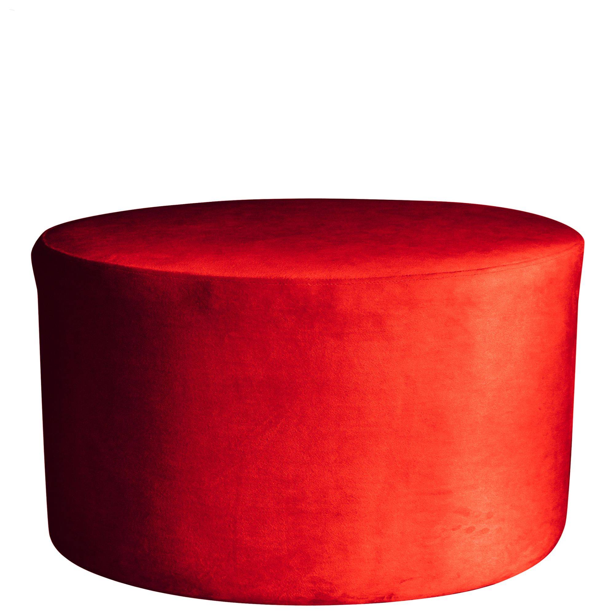 Пуф большой НОРМАН бархатный красный #323