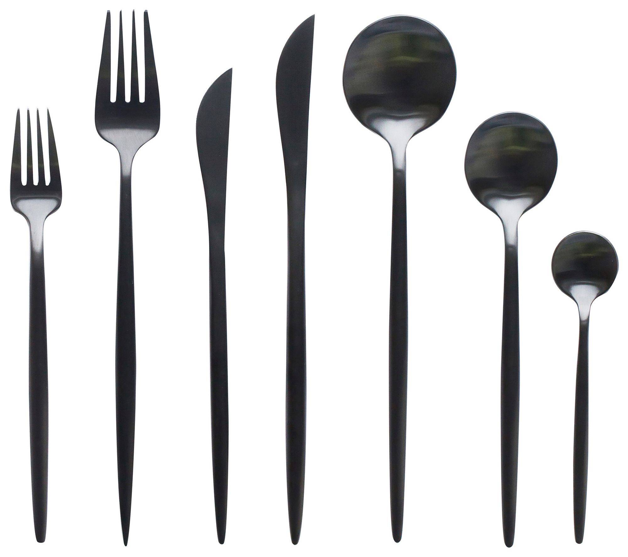 Приборы черные БЕЙКЕР – набор из 7 предметов