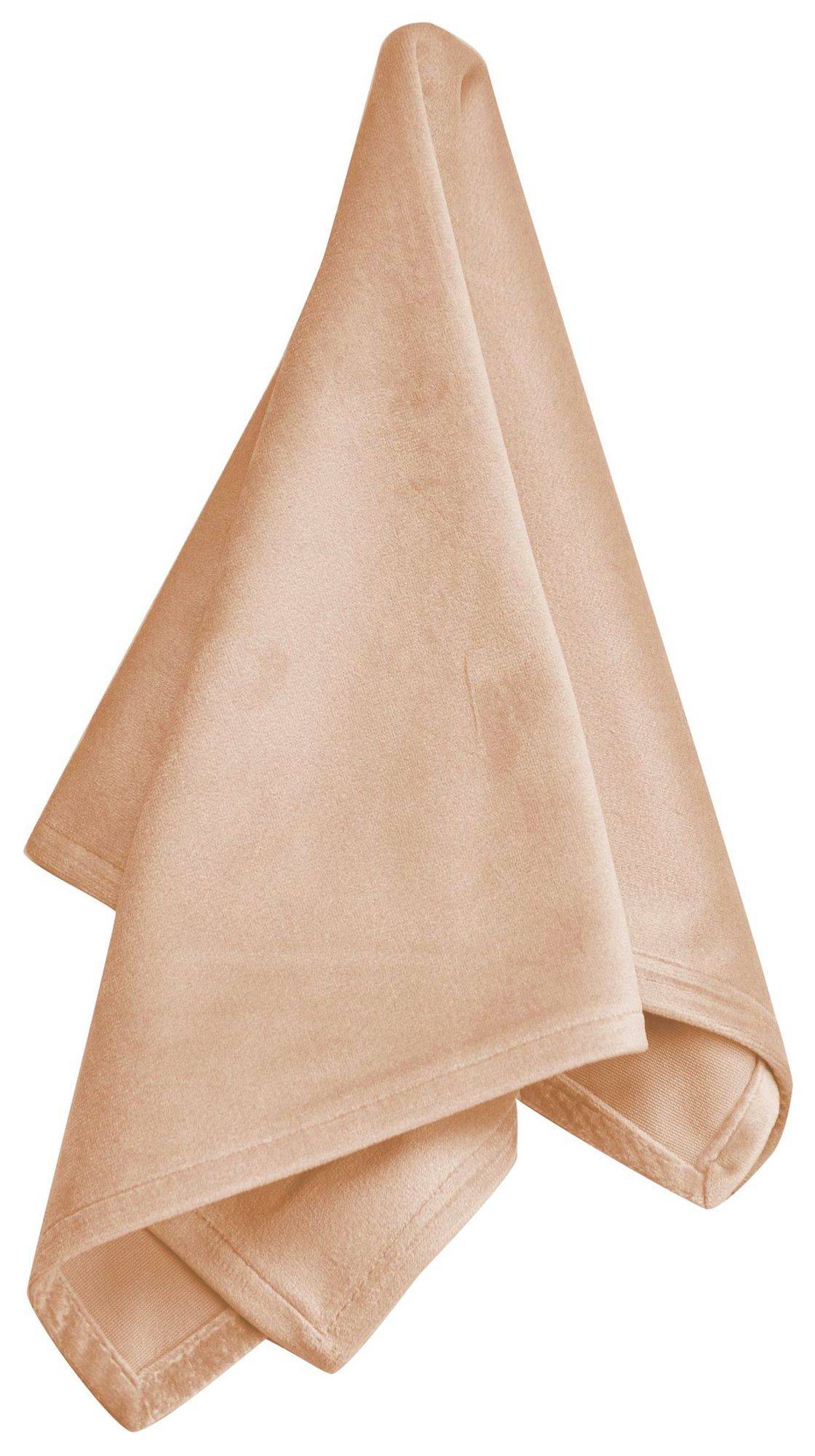 Персиковая бархатная салфетка ЛАРГО — аренда для сервировки