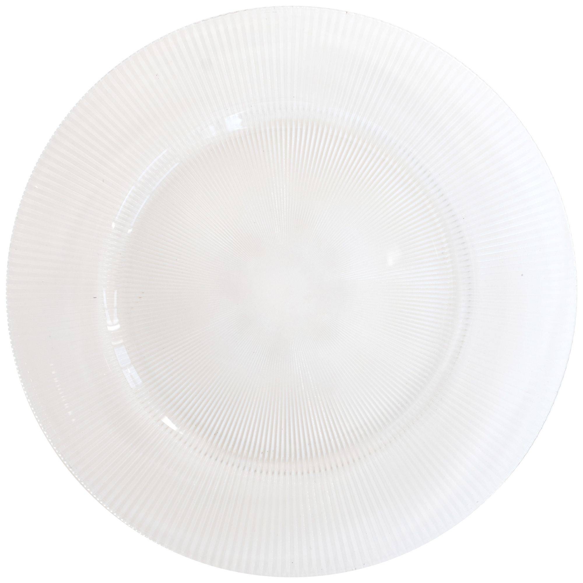 Тарелка КАНИЛЬЯ подстановочная прозрачная БЕЗ КАНТА