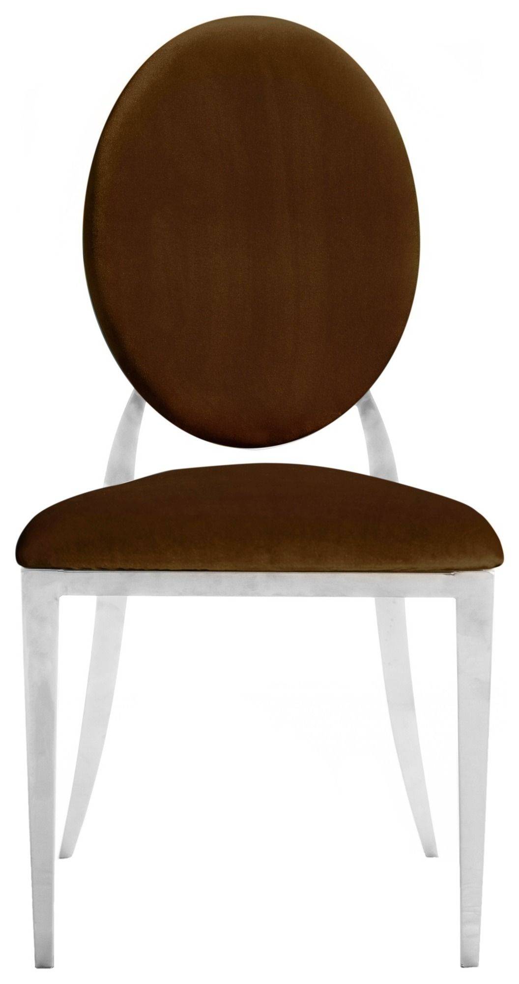 Стул серебряный ДЮПОН шоколадный #338