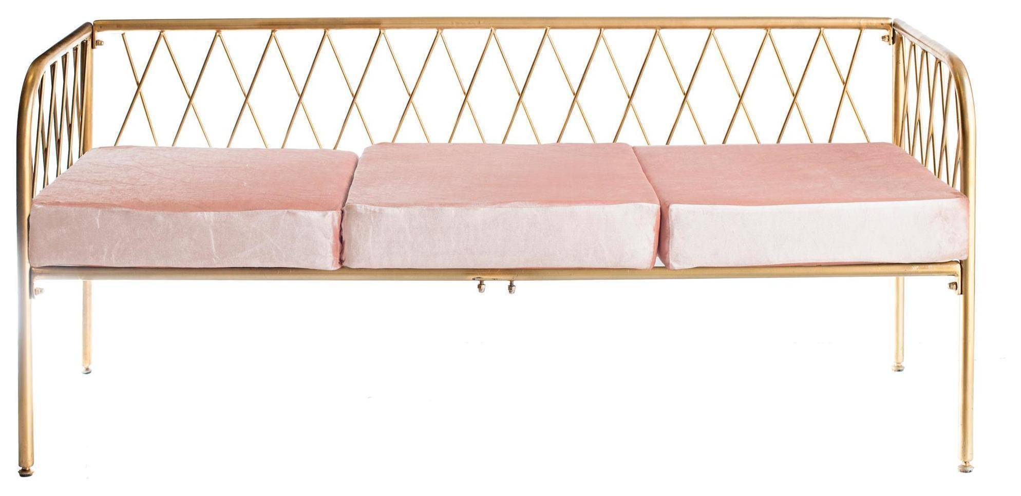 Софа ЛИЕПА трехместная розовая в аренду | Go Rent