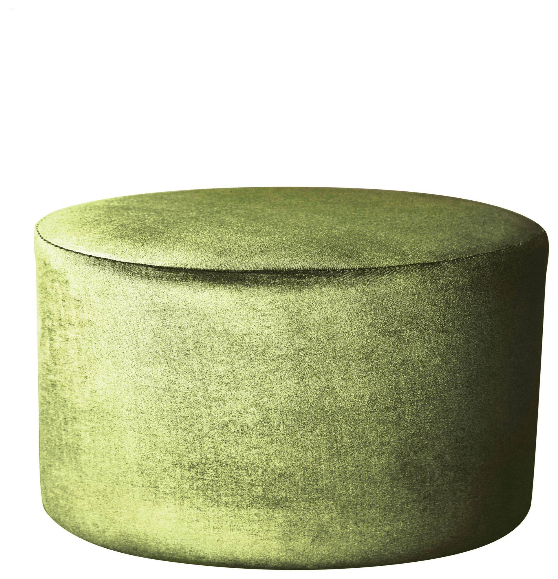 Пуф большой НОРМАН бархатный зеленый #315/#339
