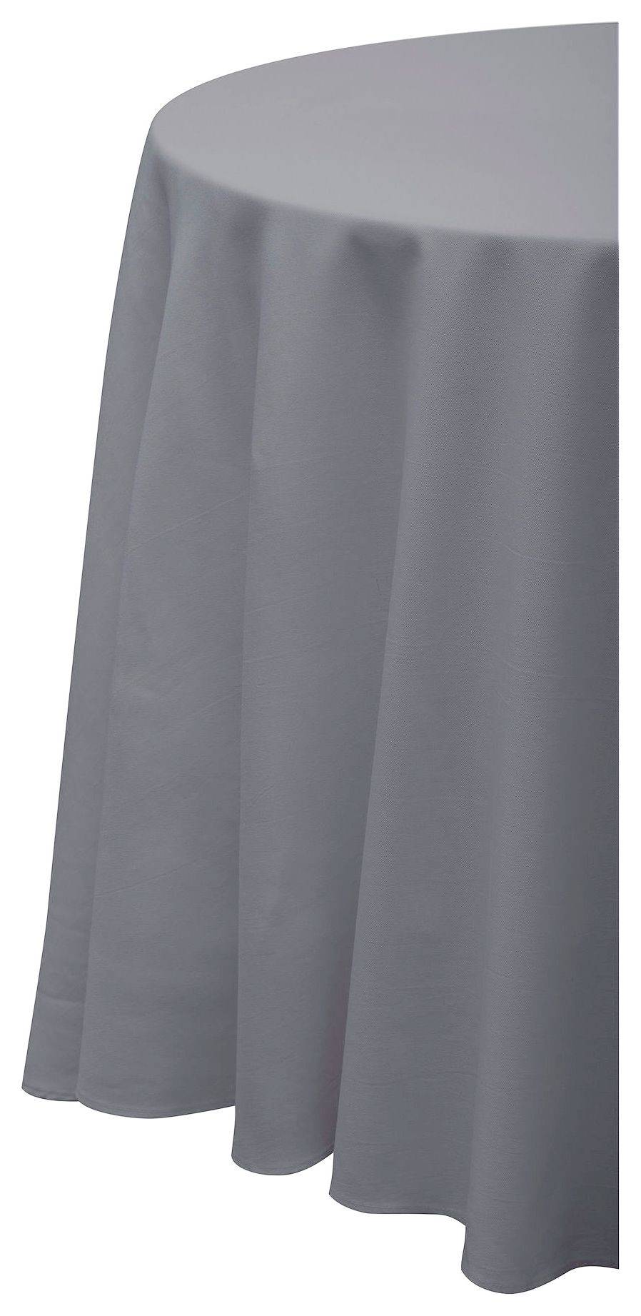 Скатерть РОНДО габардиновая СЕРАЯ круглая