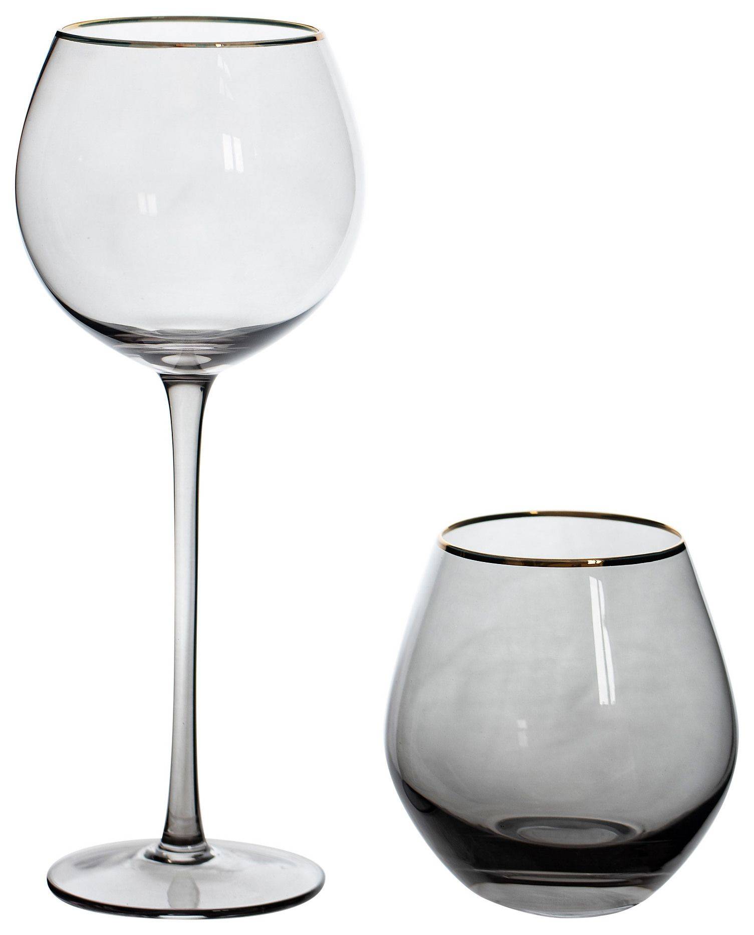 Бокал дымчатый АЛОНСО – набор из 2