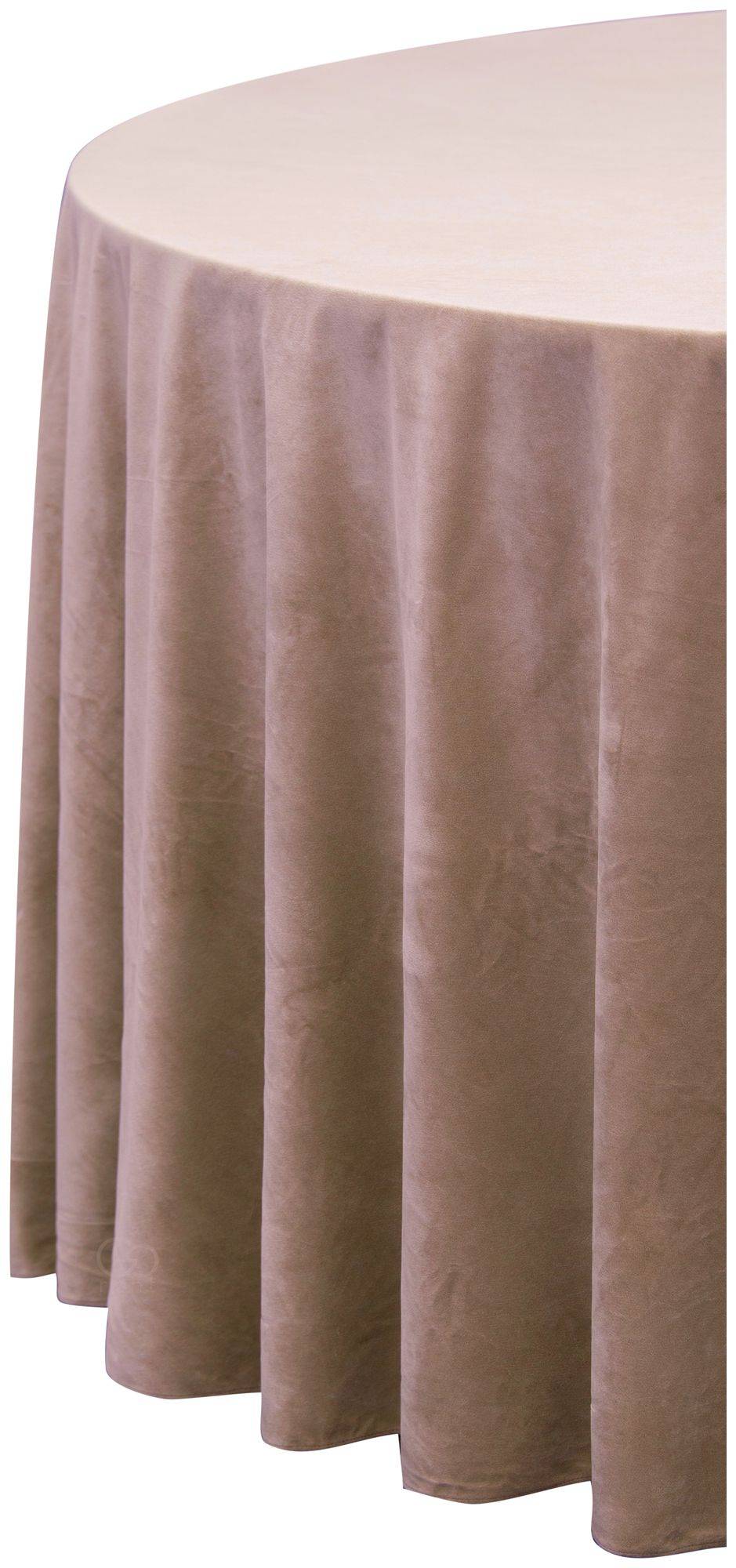Скатерть круглая БАРХАТНАЯ Альт ПЫЛЬНО-РОЗОВАЯ #415