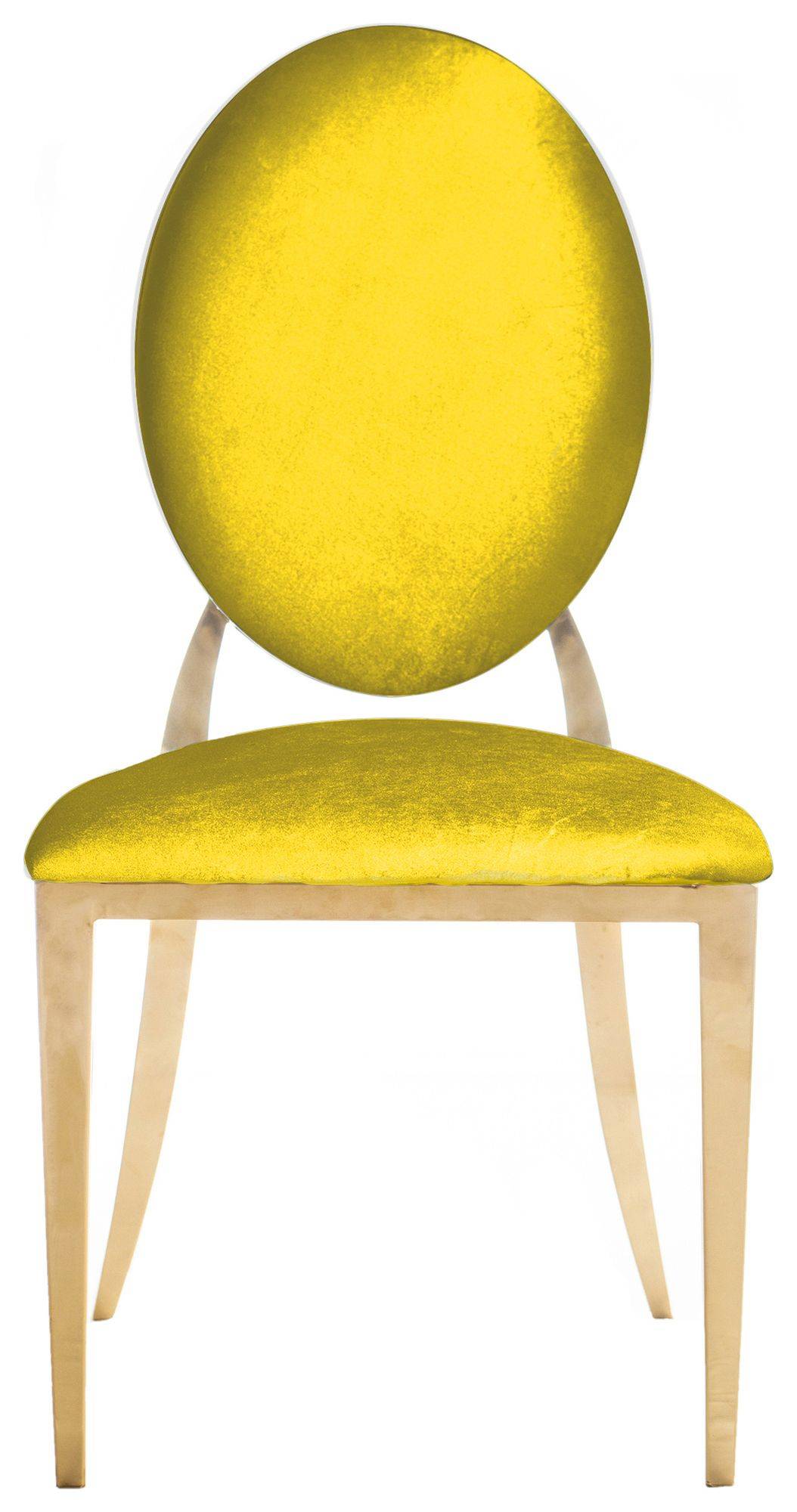 Стул золотой ДЮПОН лимонный #314