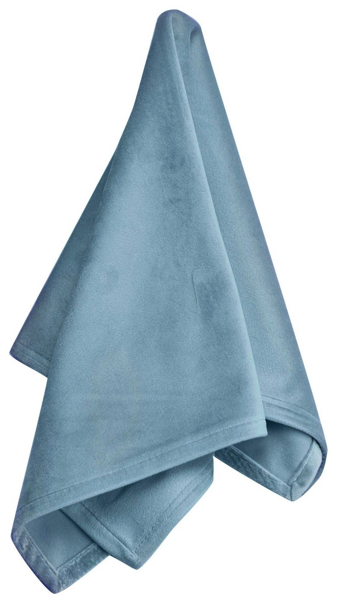 Салфетка БАРХАТНАЯ матовая Альт ГОЛУБАЯ #407/406