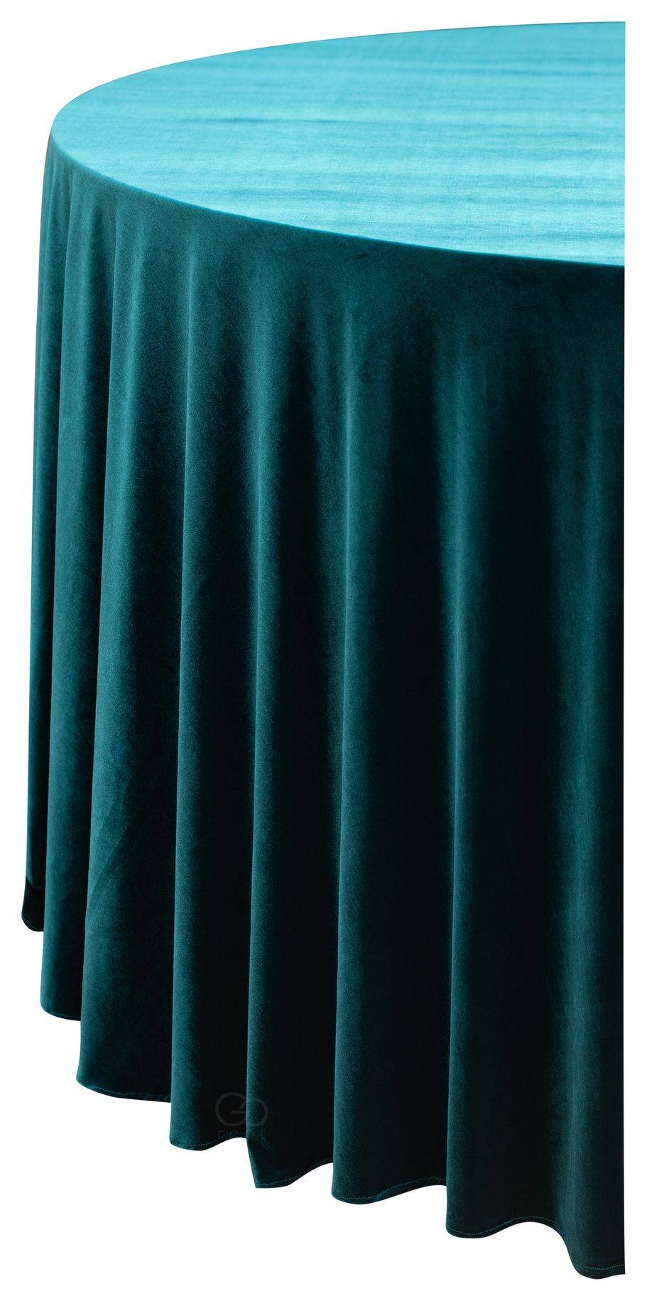 Скатерть бархатная круглая ИЛЕР изумрудная #317