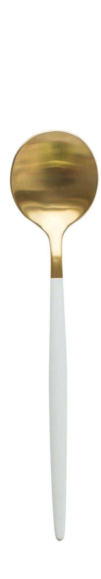 Приборы бело-золотые БЕЙКЕР – ложка ДЕСЕРТНАЯ