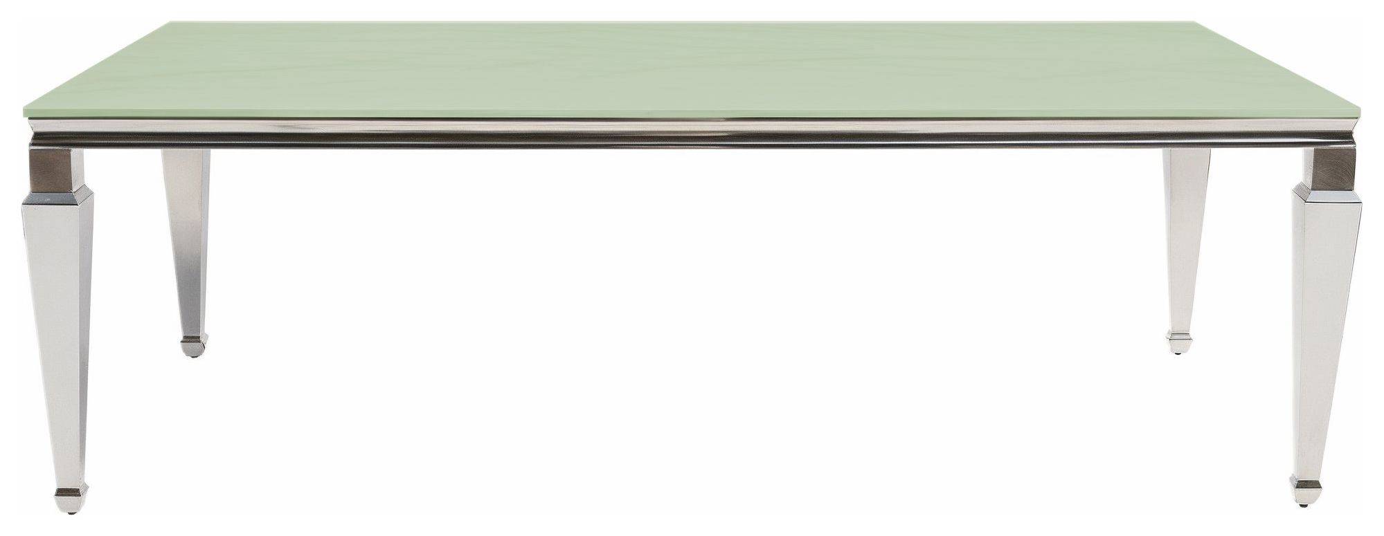 Аренда стол ПРЕЙ прямоугольный серебряный с бархатной ПАПОРОТНИКОВОЙ столешницей | Go Rent