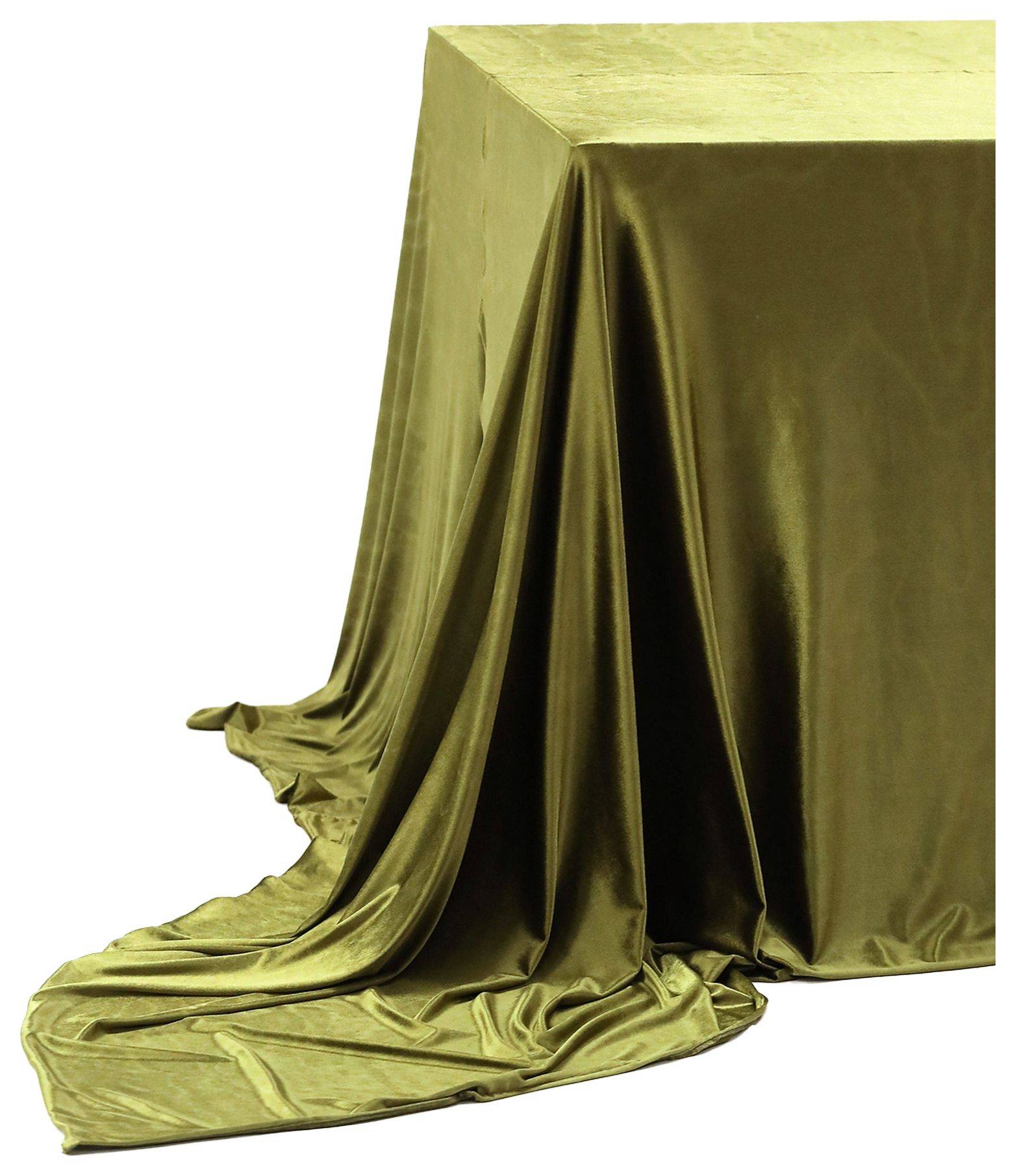 Скатерть бархатная прямоугольная ИЛЕР зеленая #315