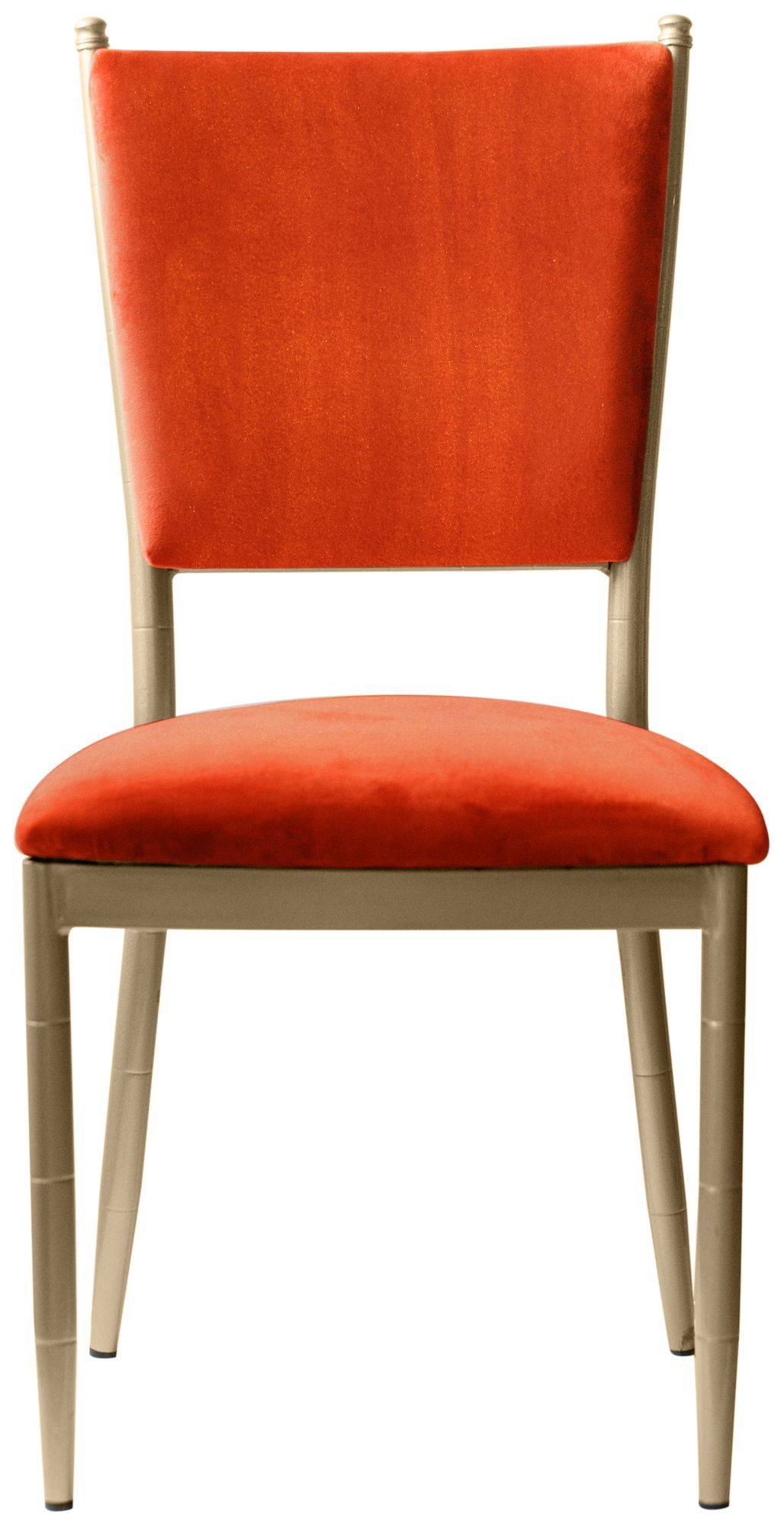 Стул золотой БРЭМ тыквенный бархатный (к) #320