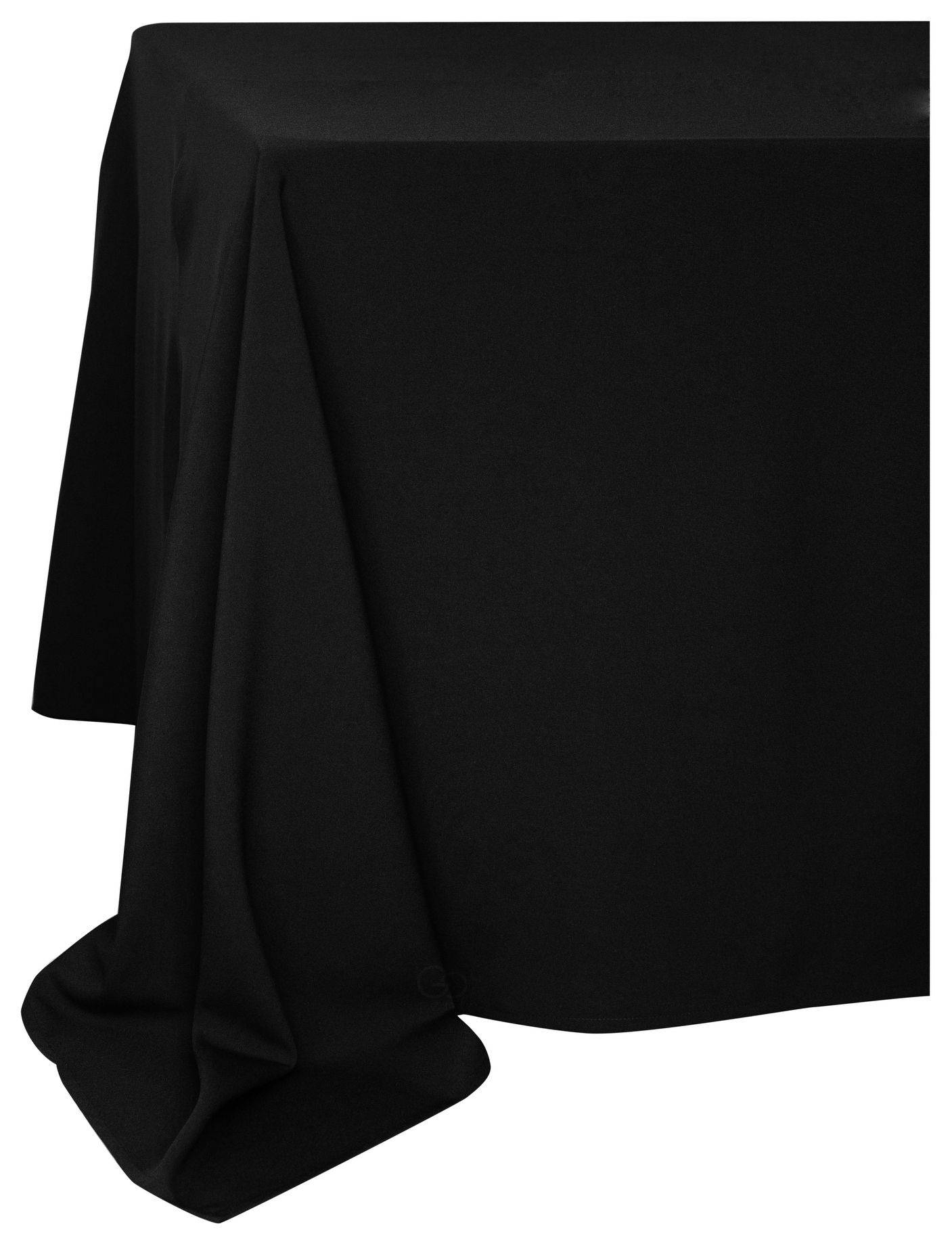 Скатерть прямоугольная ГАБАРДИНОВАЯ Рондо черная #536