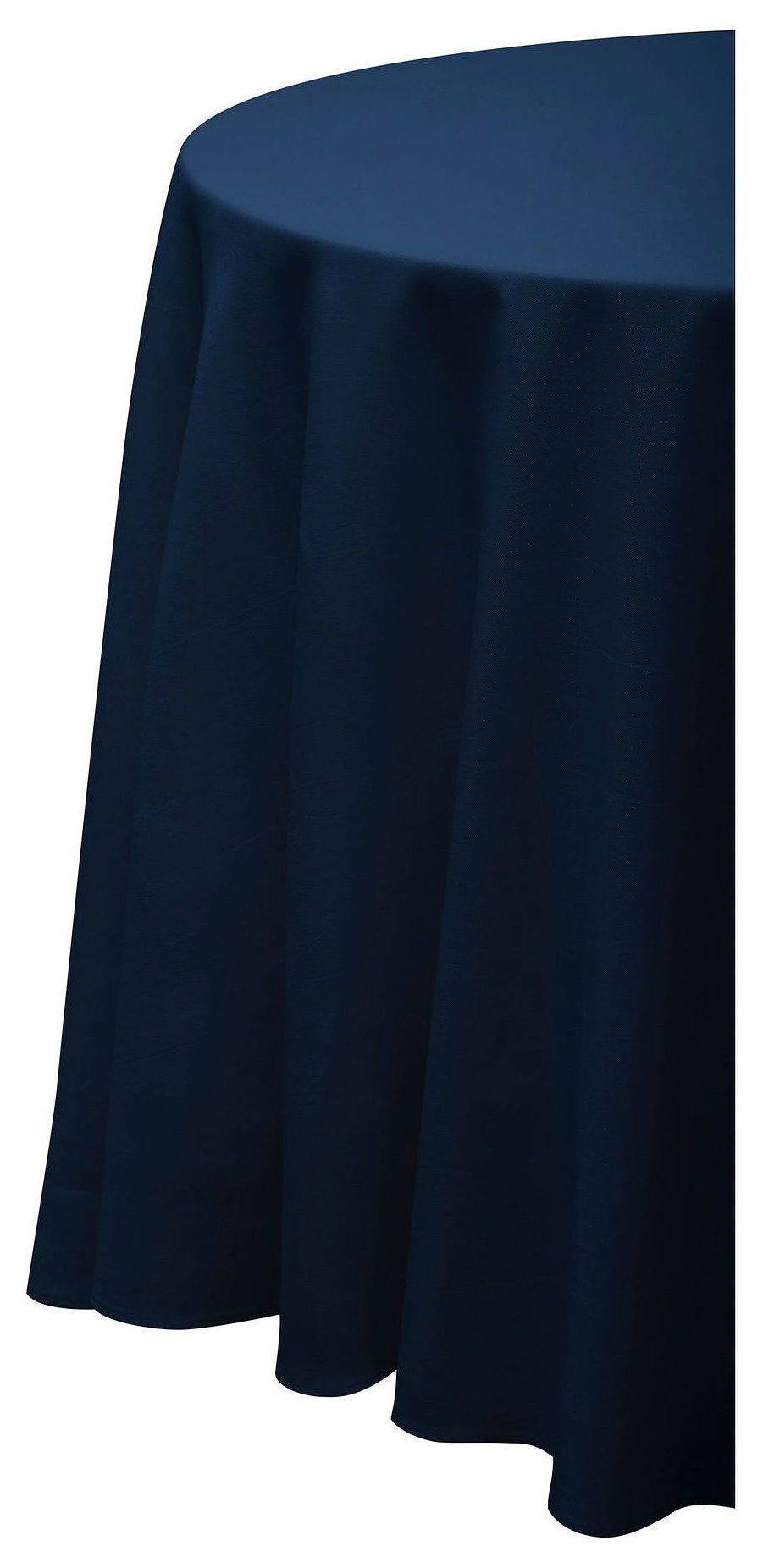 Скатерть круглая ГАБАРДИНОВАЯ Рондо темно-синяя #512