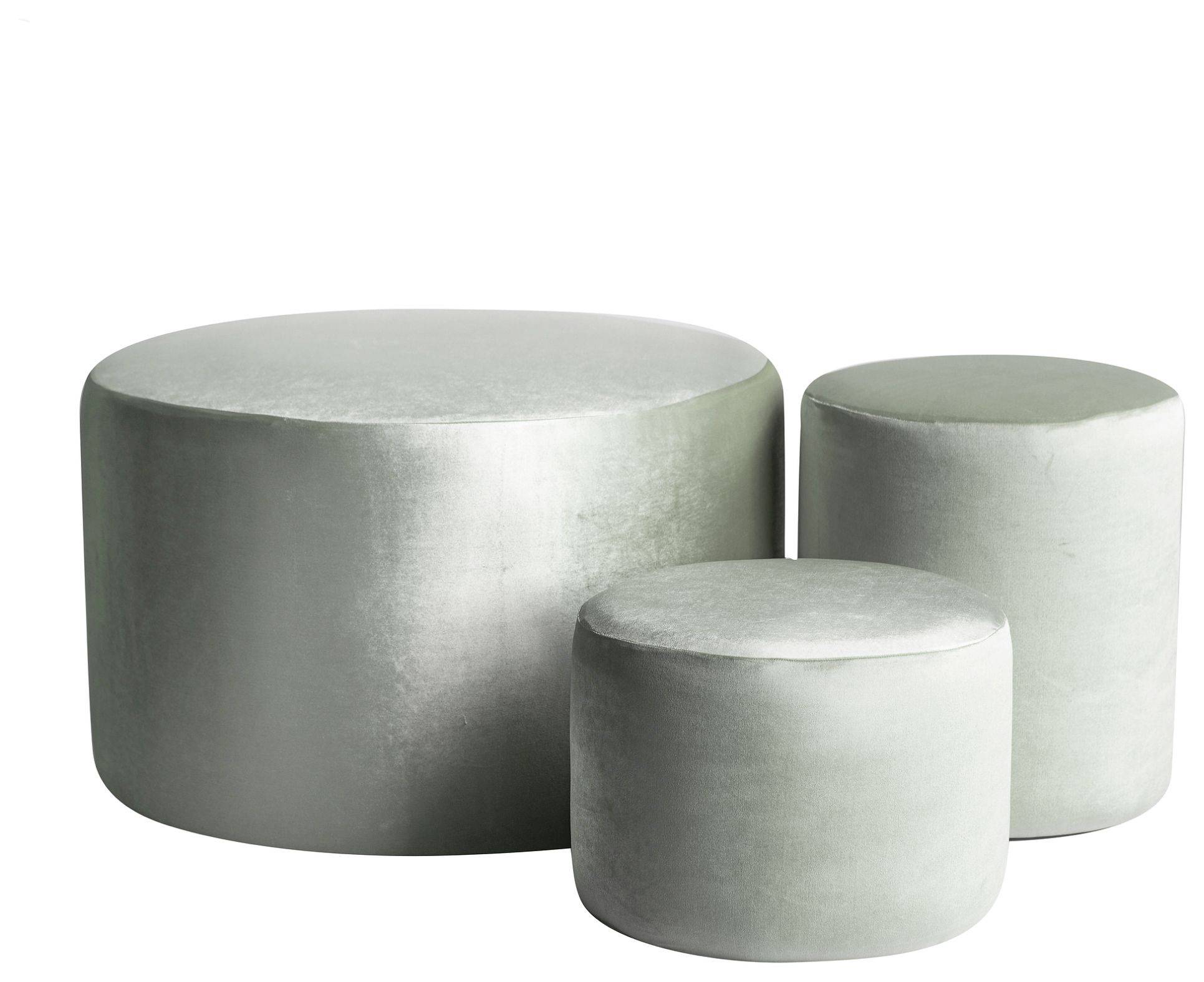 Пуфы НОРМАН эвкалиптовые – набор из 3 #312