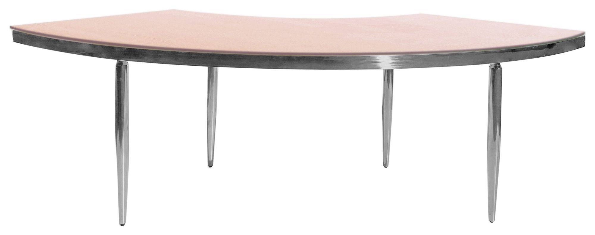 Стол-волна Гейбл пудровый бархатный с серебром для банкета | Go Rent