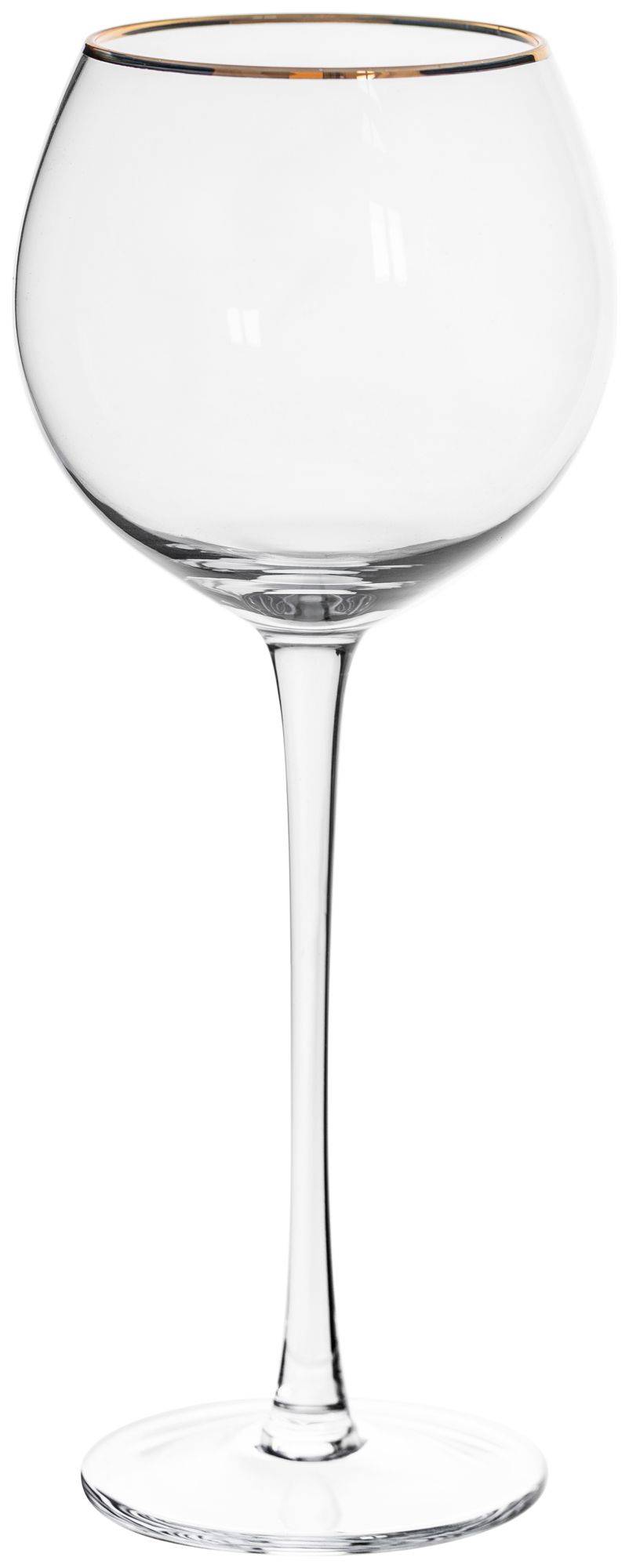 Бокал прозрачный с золотым кантом АЛОНСО 450 мл
