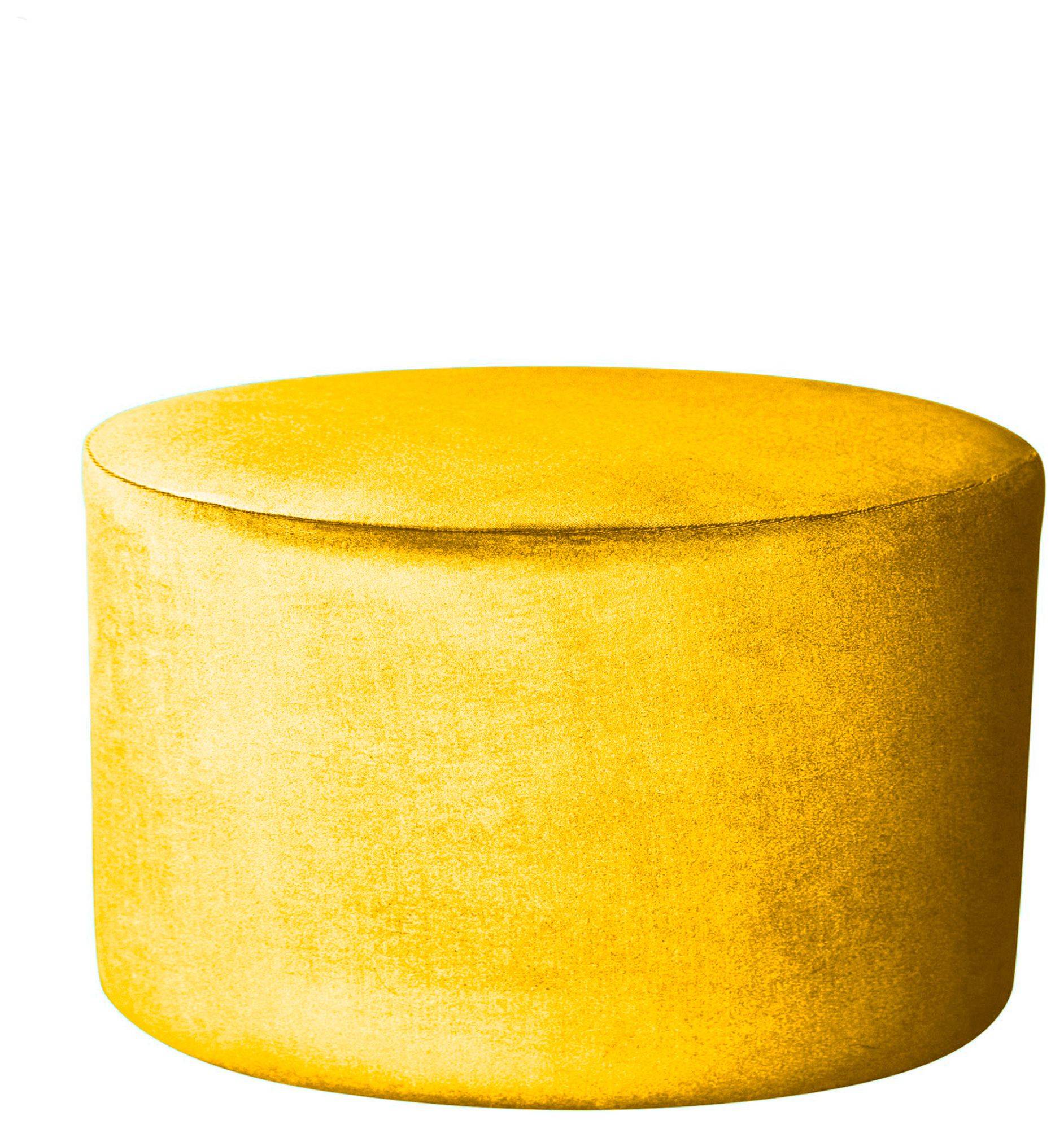 Пуф большой НОРМАН бархатный лимонный #314