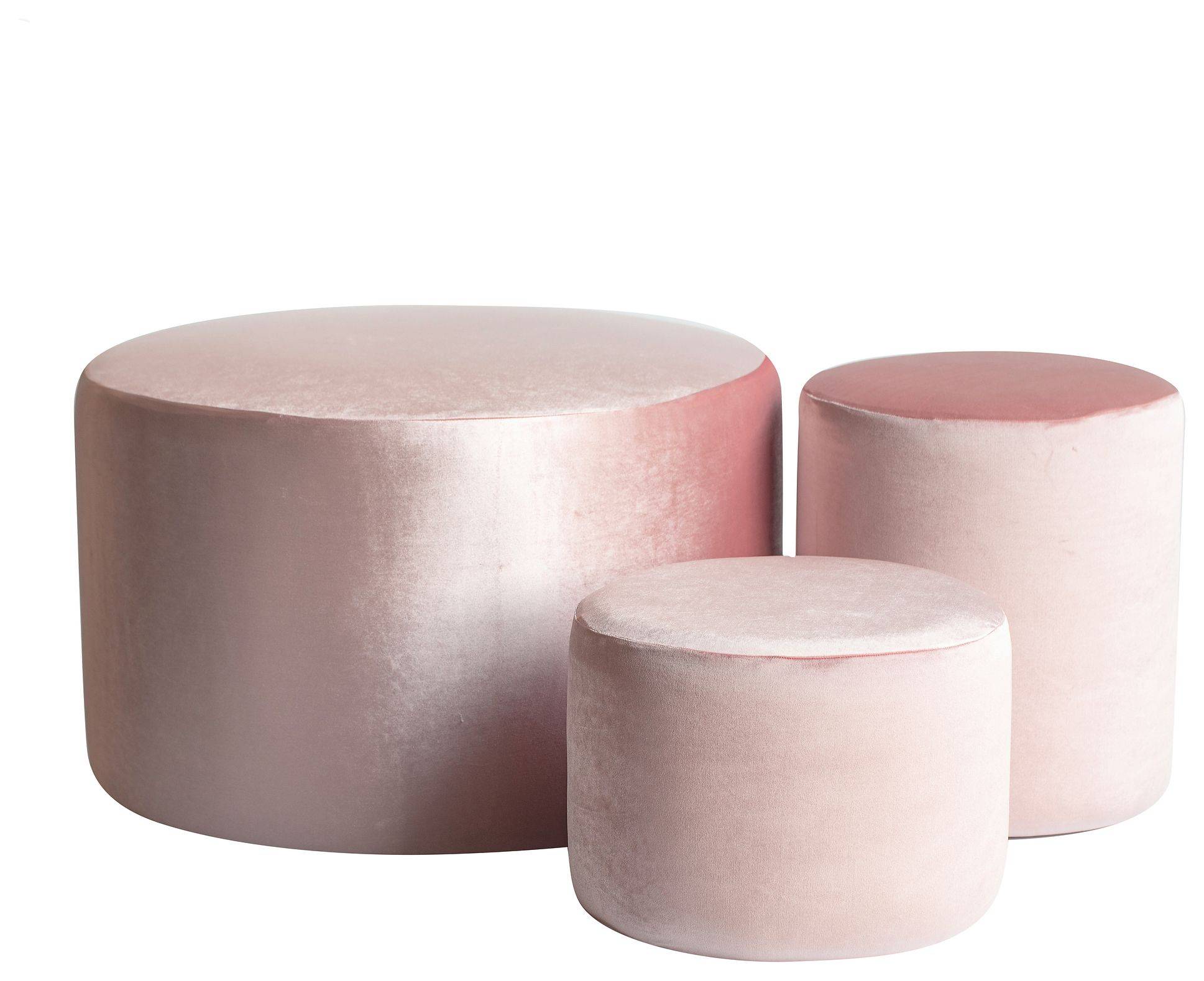 Пуфы НОРМАН розовые – набор из 3 #304