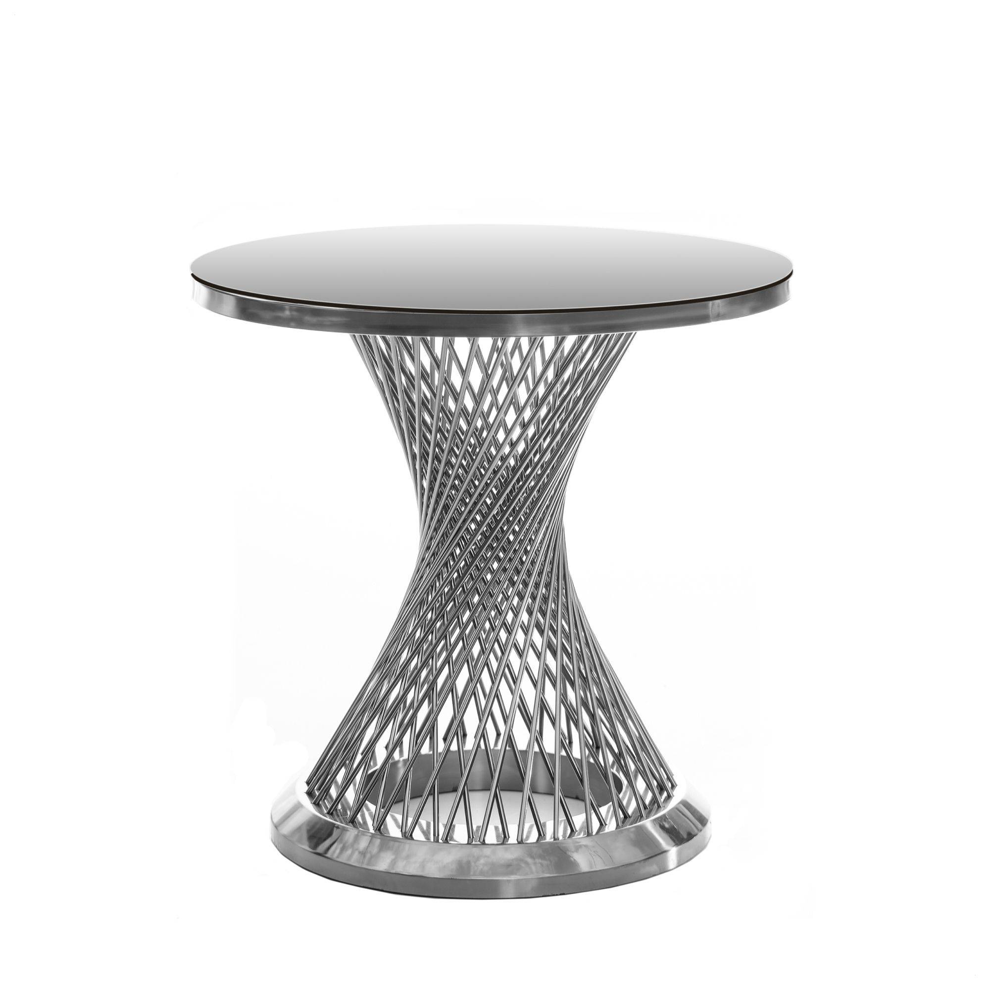 Стол для торта серебряный ГЕРОЛЬД с зеркальной столешницей